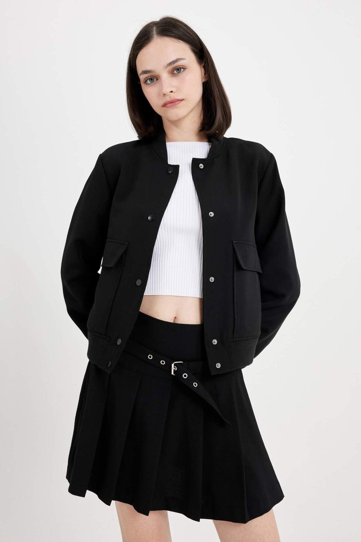 DeFacto-B3469Ax23Au Model Regular Fit Jacket Coat 3