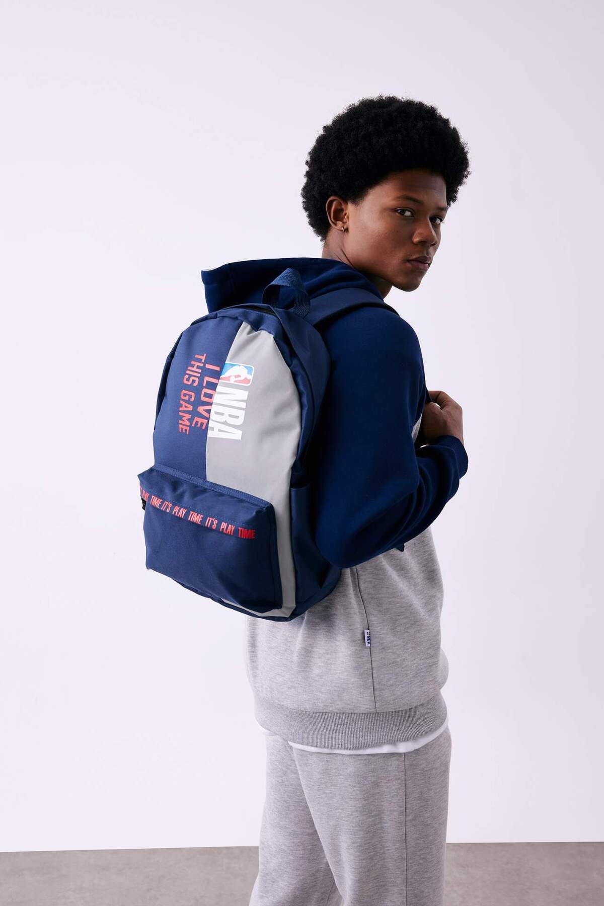 دفاکتو کیف مدرسه ای پارچه ای دافع آب Unisex NBA Wordmark Sports Printed Water Dagance A5472AXNS