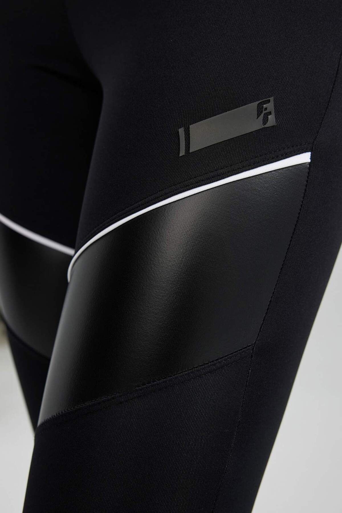 DeFacto-DefactoFit Schwarze, hohe Taille, taillierte Sport-Leggings A5647AX23AU 4