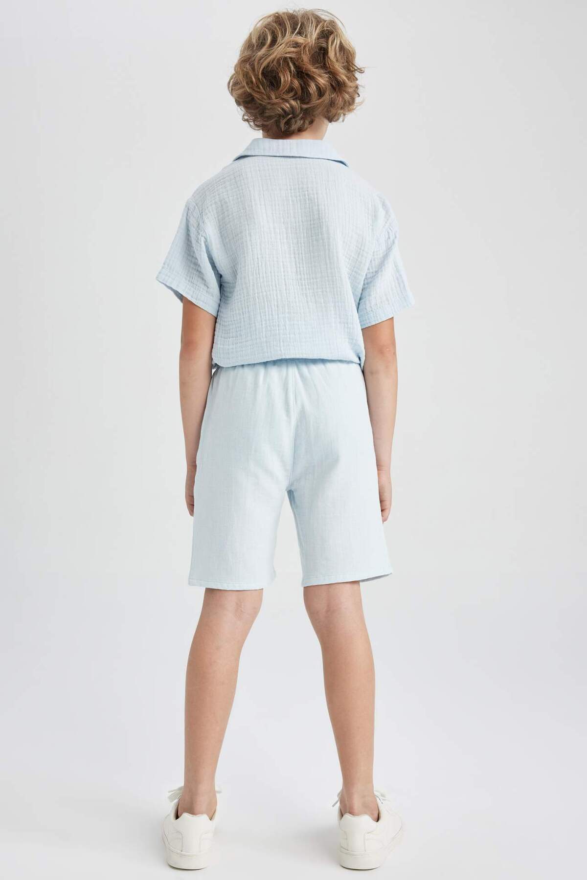 DeFacto-Boy's Regular Fit Muslin Shorts Z5370A623Sm 7