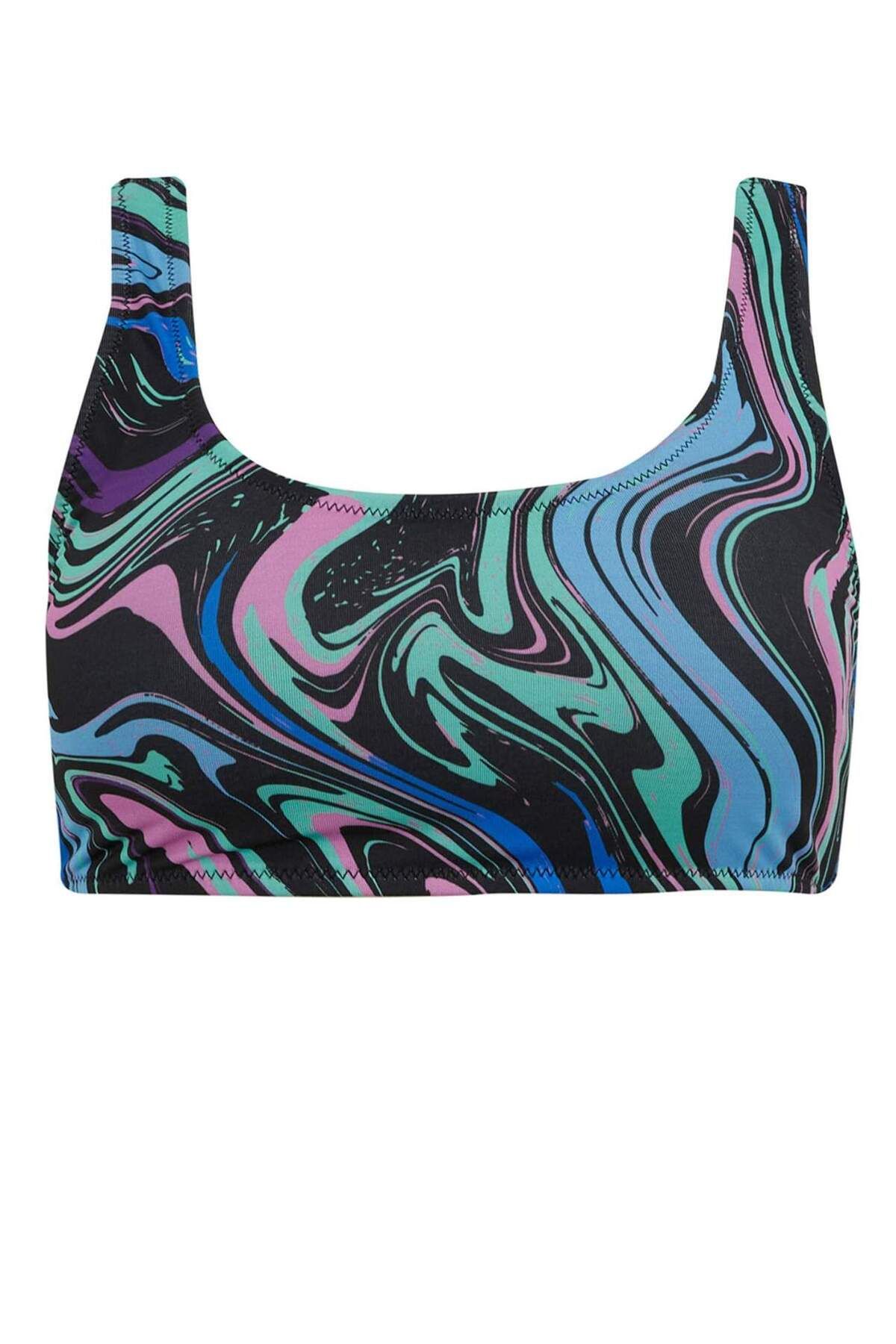 DeFacto-Fall in Love Regular Fit Batik Patterned Bikini Top A9464Ax23Hs 1