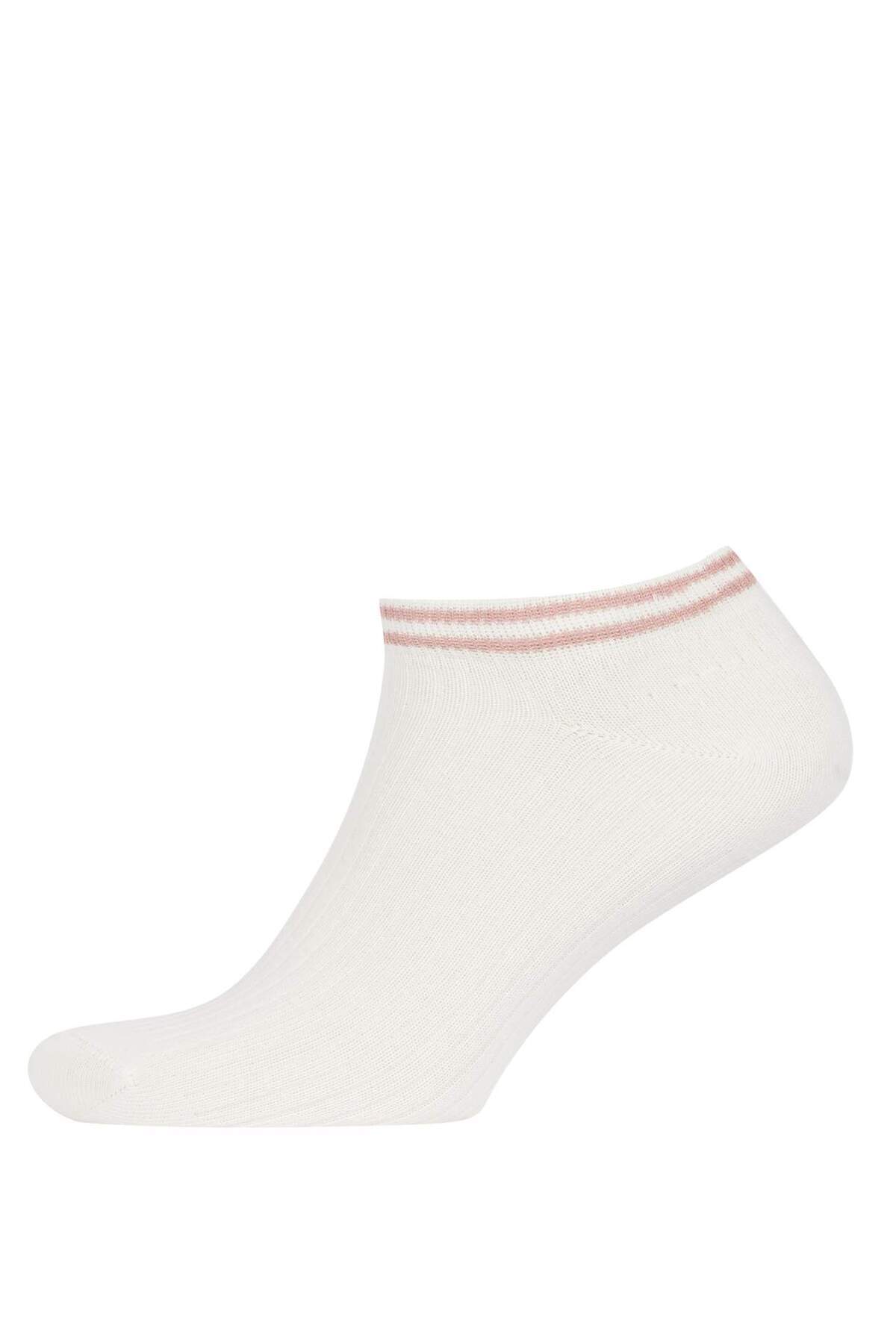 DeFacto-5-teilige Baumwoll-Booties-Socken für Damen Z7554AZNS 2