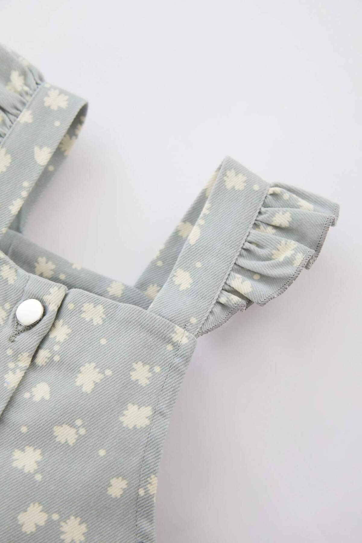 Defacto Kız Bebek Çiçekli Gabardin Tulum Z5148A223SM fotoğrafı 7 (önizleme)