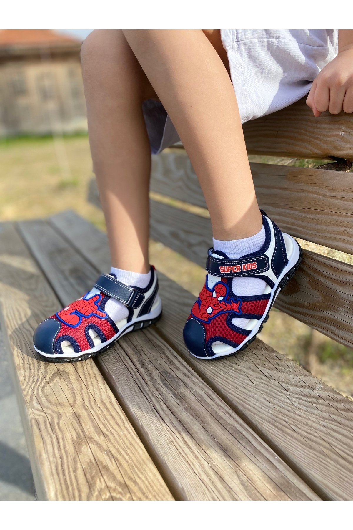 SuperKids Erkek Çocuk Örümcek Adam Ortopedik Yazlik Sandalet Ayakkabı fotoğrafı 7 (önizleme)