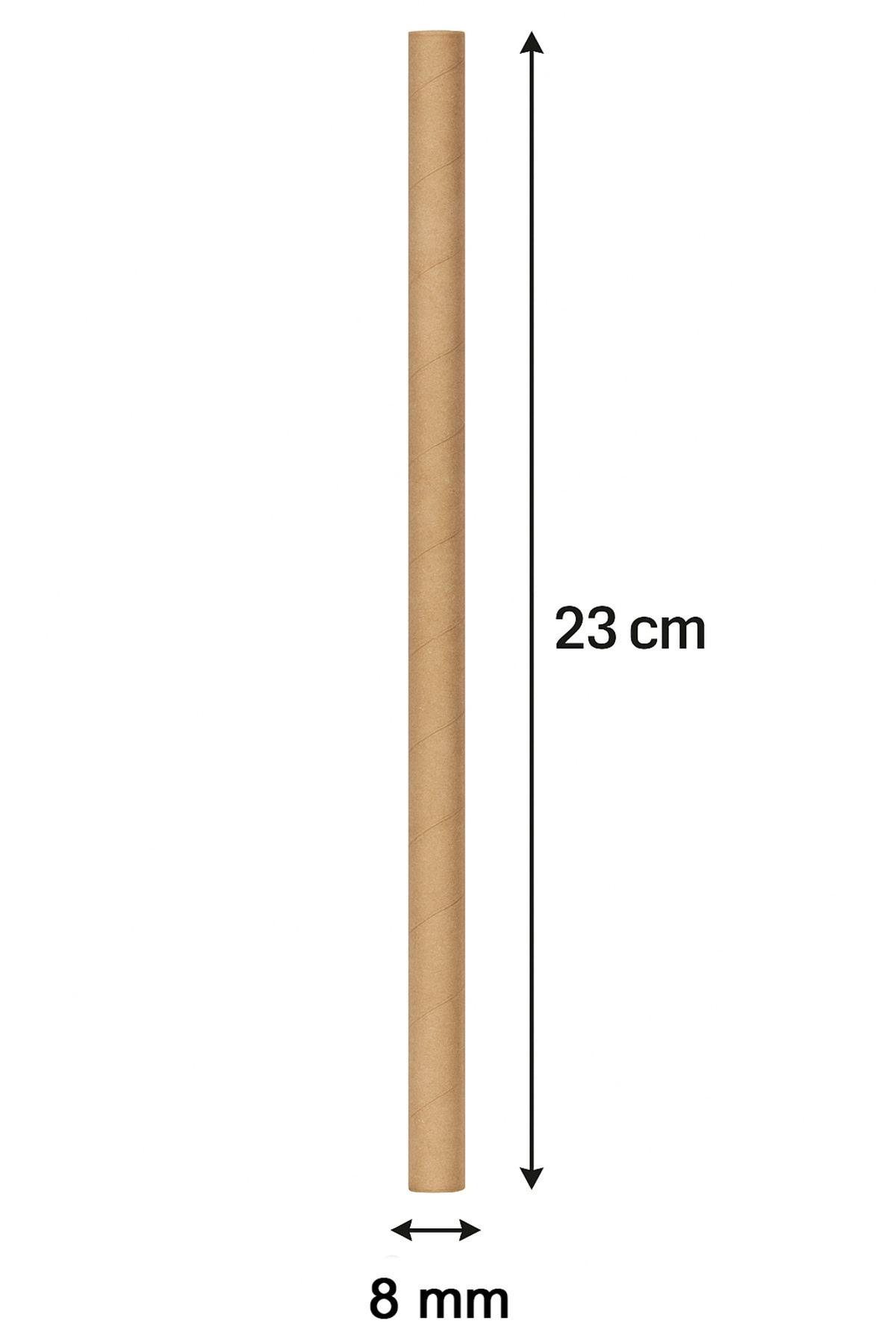 Kraft Kağıt Pipet 8mmx23cm 50 Adet