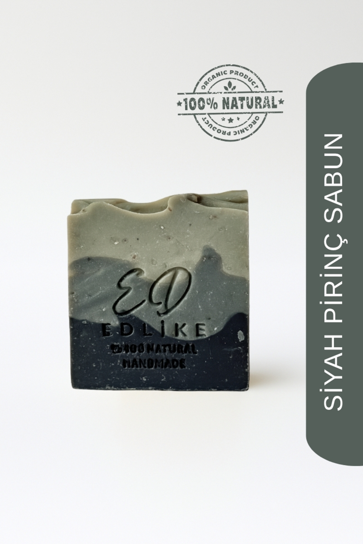 EDLIKE Saf Yağlardan Oluşan Doğal El Yapımı Siyah Pirinç Sabun 110 Gr