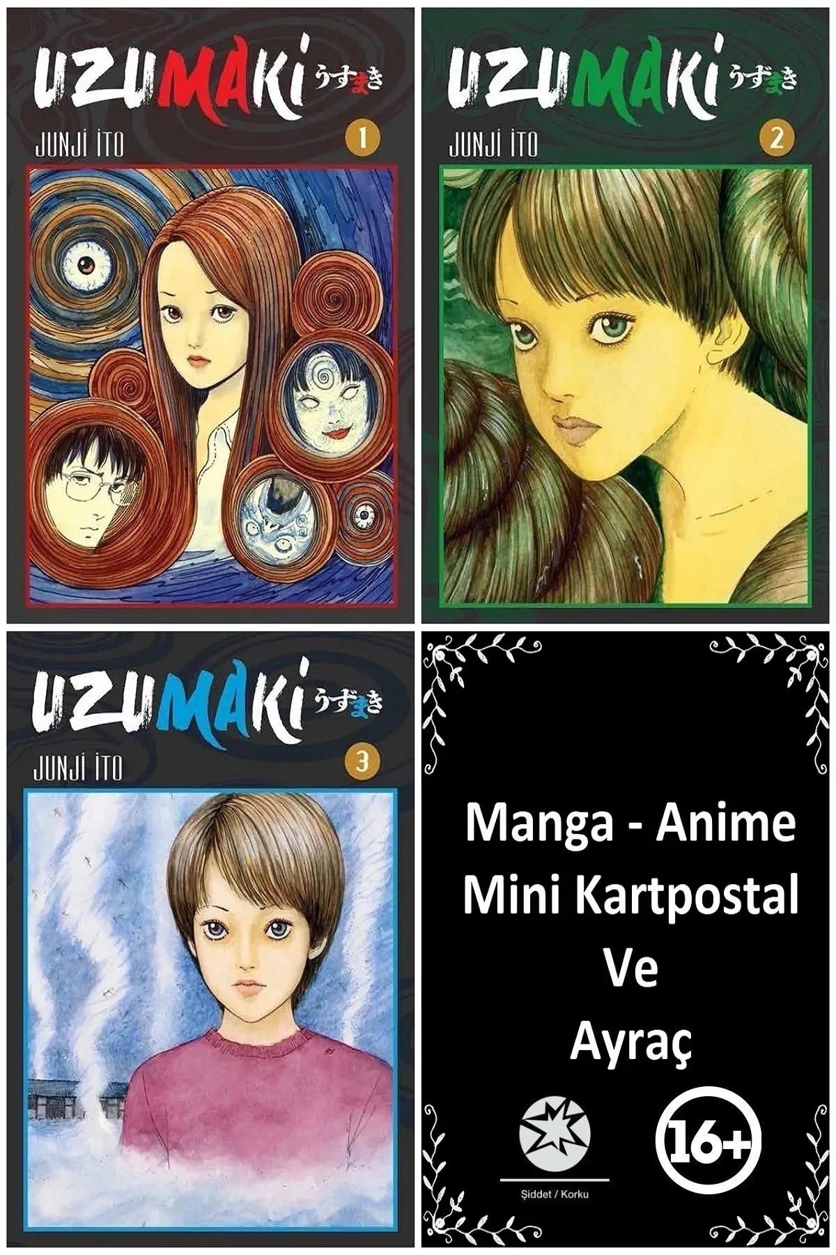Gerekli Şeyler Yayıncılık Uzumaki 1-2-3. Ciltler Manga Seti