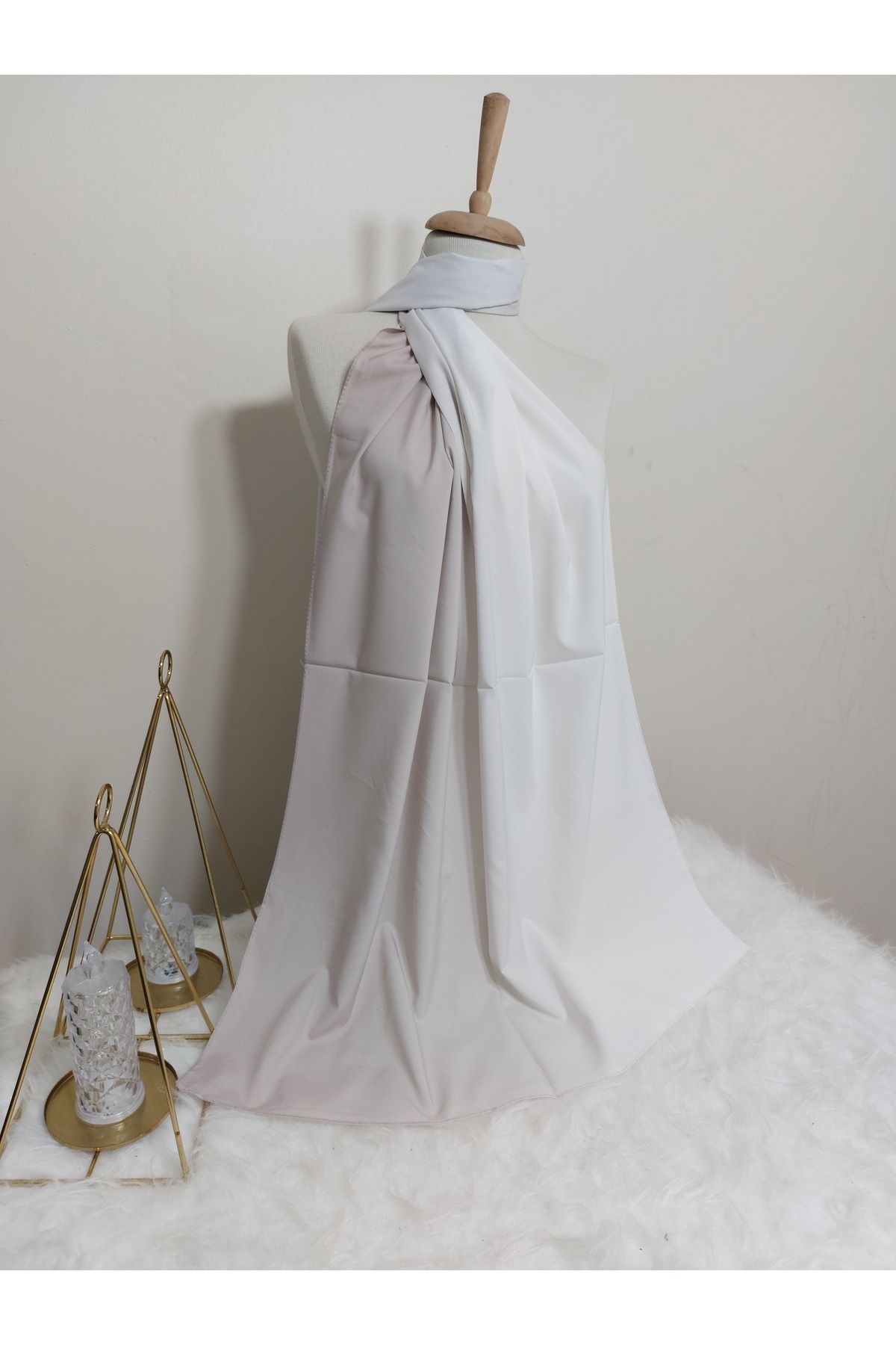 REMOMODA-Italian Chiffon Silky Shawl Gradient Model High Quality 2