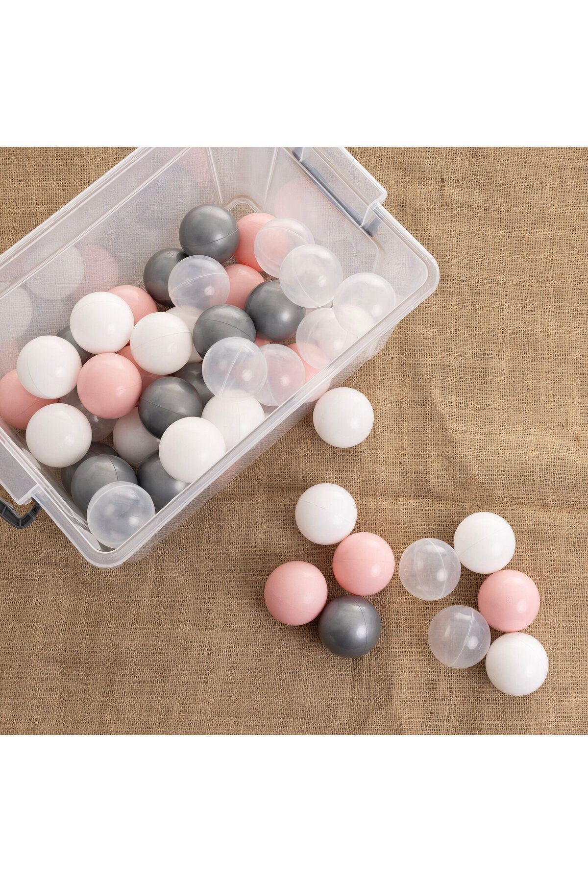 Jusso Bubble 50’Li Top Havuzu Topları - Çok Renkli Pembe fotoğrafı 6 (önizleme)