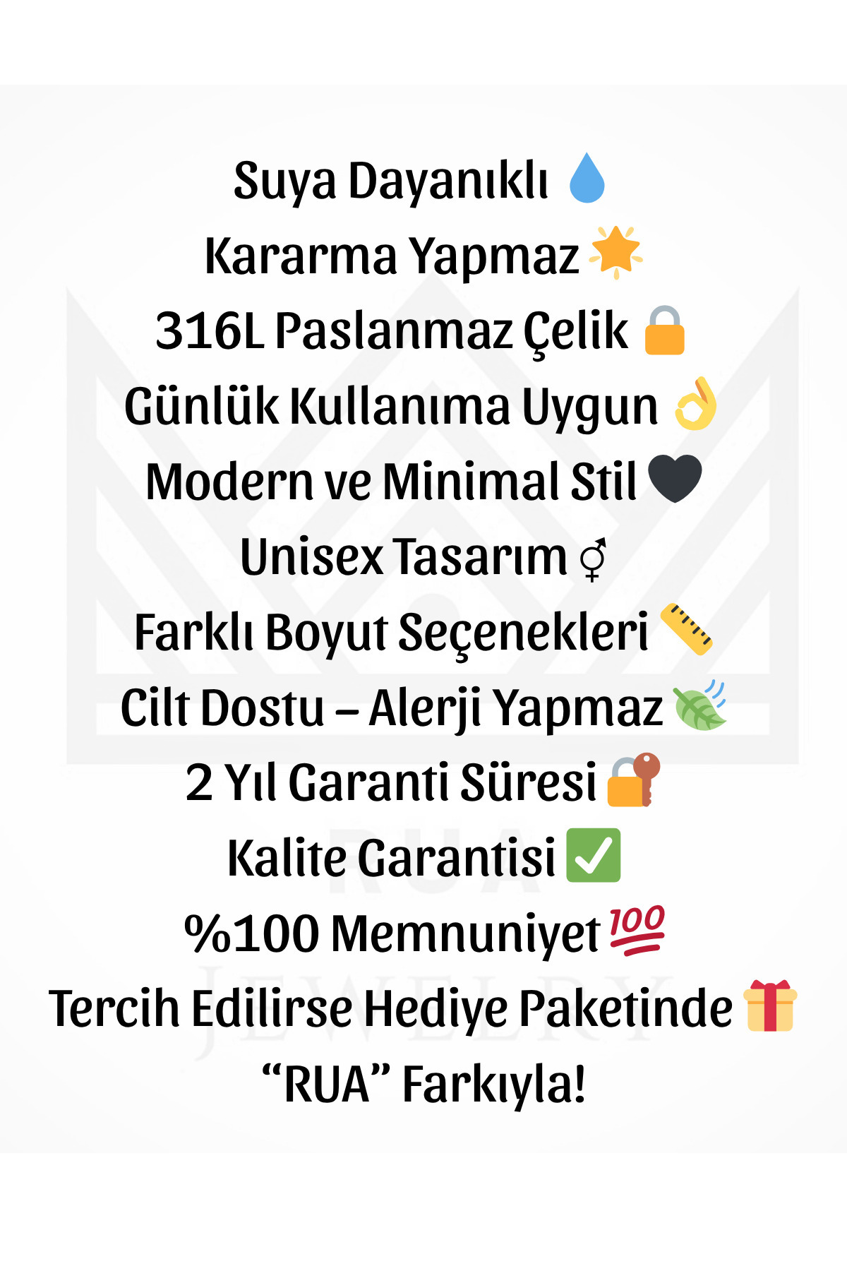 Rua Jewelry Çelik Burgu Halat Bileklik 3 Mm Altın Renk | Kararmaz , Unisex , 2 Yıl Garantili görsel 6