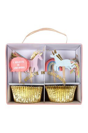 Genel Markalar - I Believe In Unicorns Cupcake Kit - Unicorn Cupcake Kit