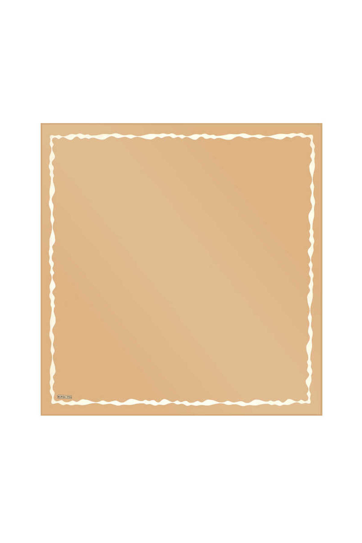 Light Tan Edge Watery Wave Silk Scarf