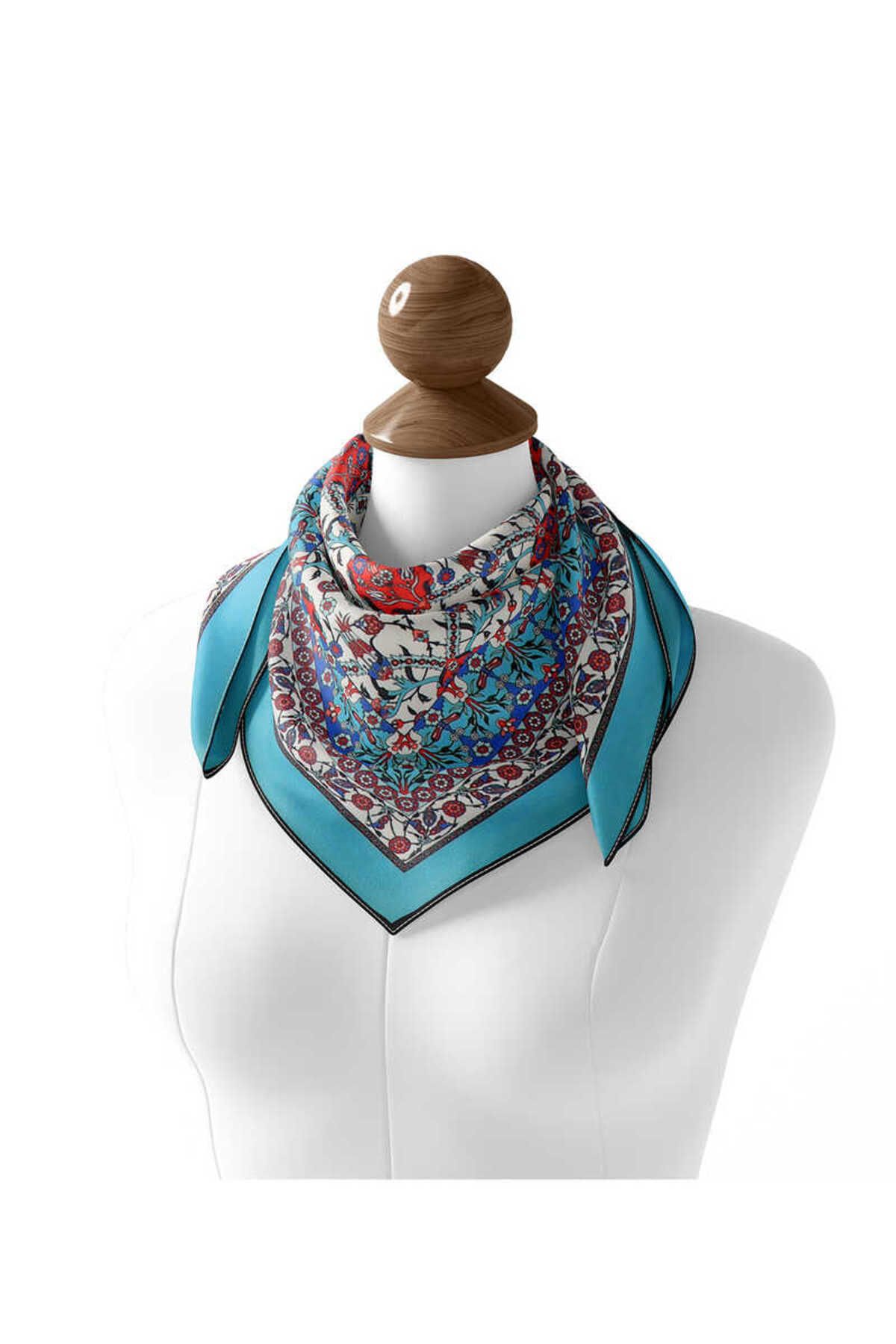 Bursa İpek-Tulip Patterned Red Soft Scarf 2