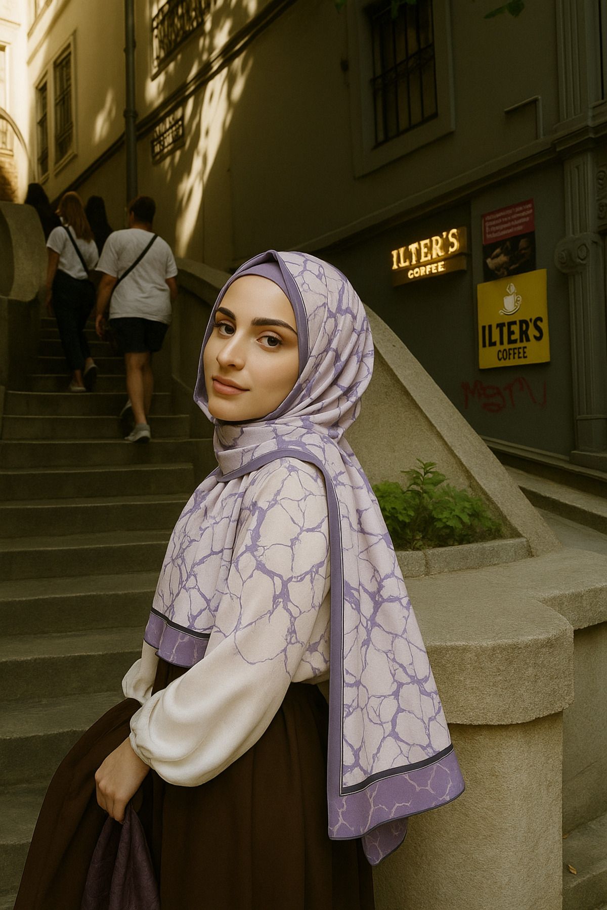 Shawl Passion-Retro Pattern Poly Shal 1