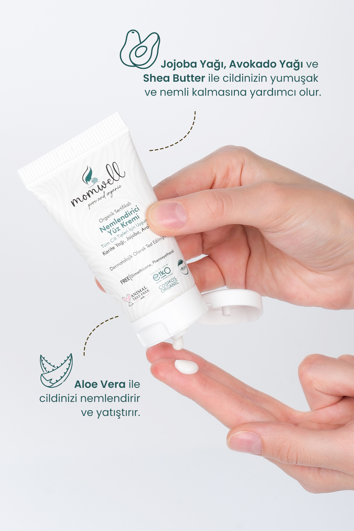 Organik Nemlendirici Yüz Kremi | Yoğun Nem & Doğal Bakım | 50 ml — TYCYO1YX2N169020159137655 — تصویر 5 از 6