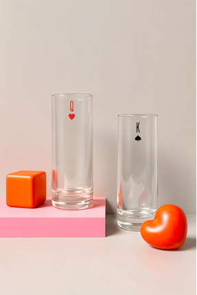 BasGönder King & Queen Rakı Bardağı Seti 2'li