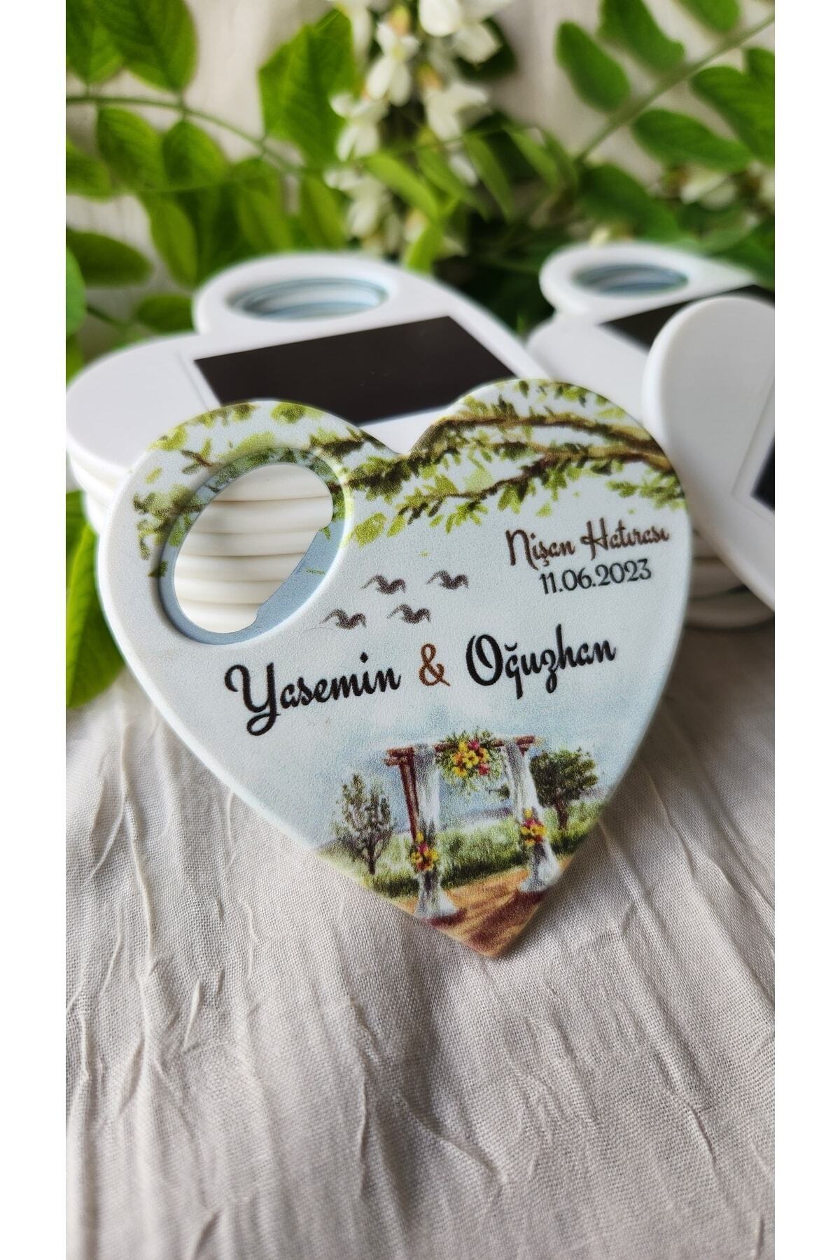 10 Magnets with Openers Engagement Promise Henna Wedding Wedding Souvenir Heart-shaped Souvenir for Guests