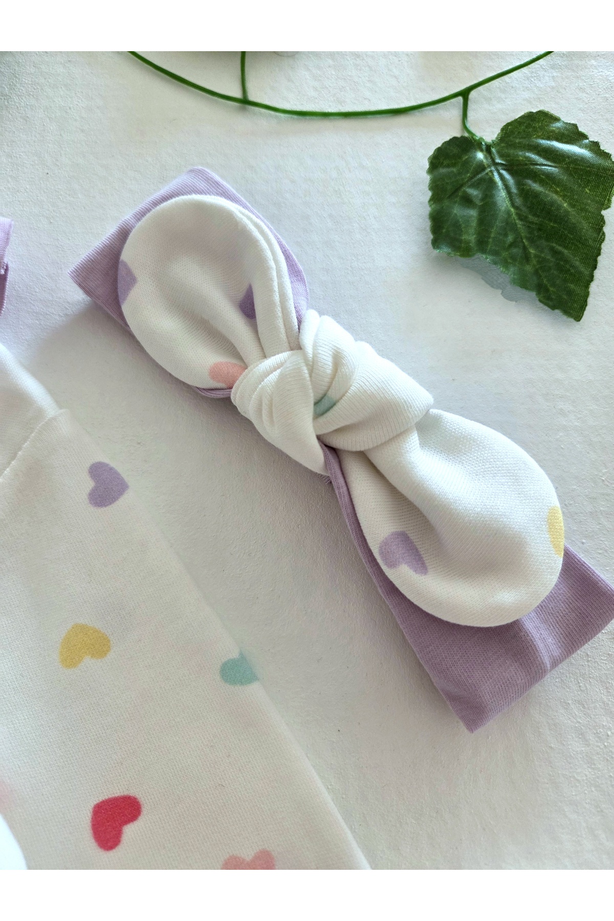 GizaKids %100 Pamuk Saç Bantlı Uzun Kollu Mevsimlik Kız Bebek Pijama Takımı fotoğrafı 5 (önizleme)