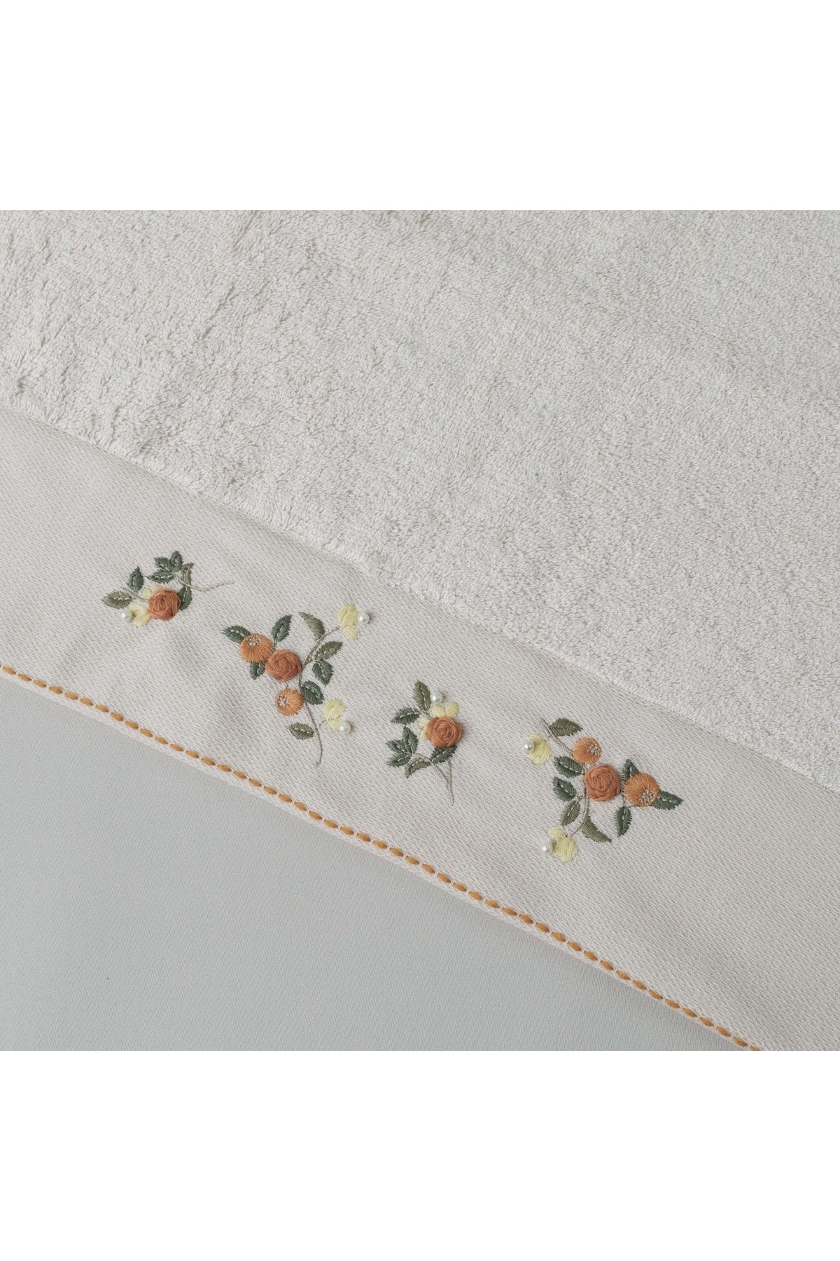 Linens-Ladina Bamboo Face Towel 50X85 cm Light Beige 2