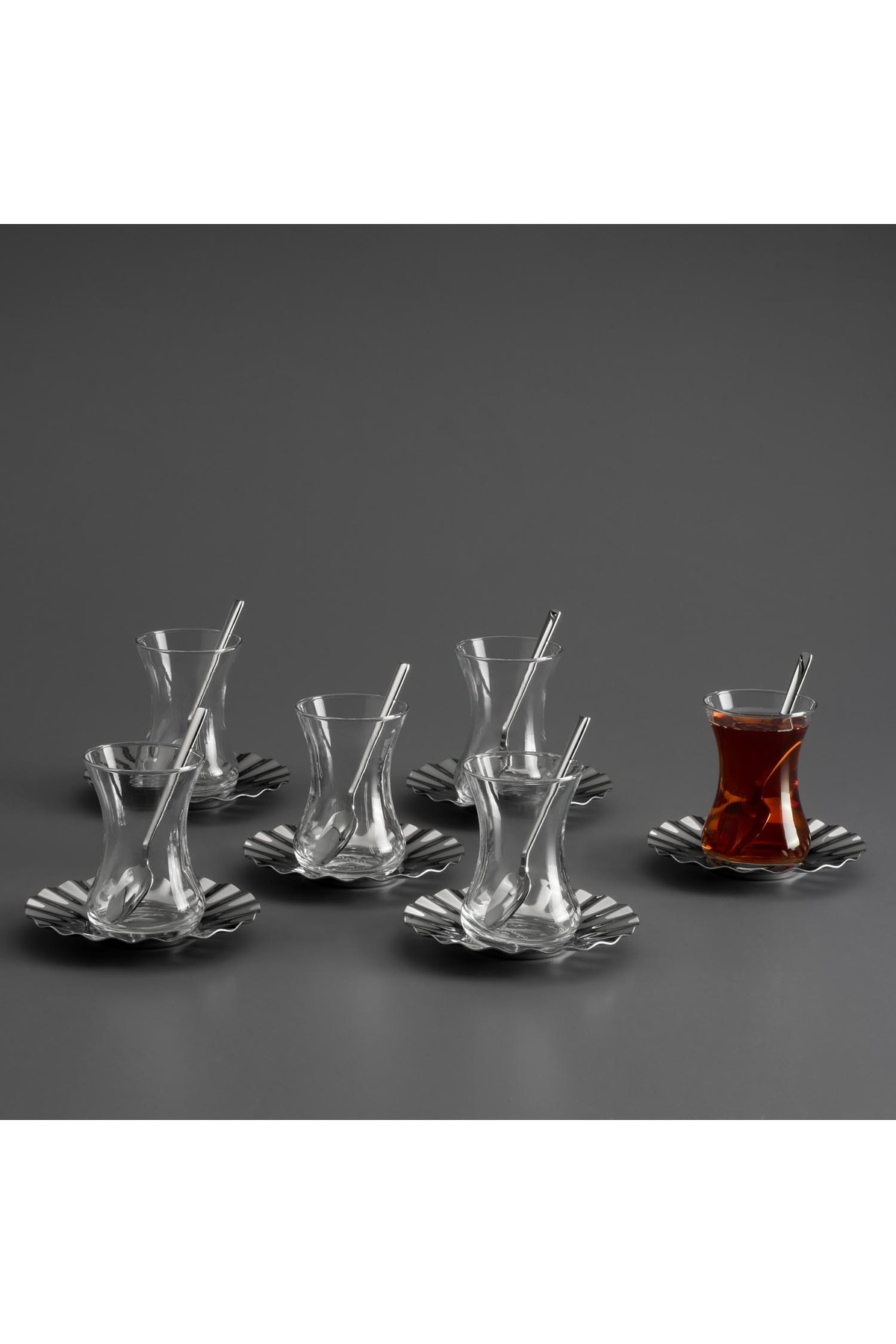 Jumbo-Velena 18 Piece Steel Tea Set for 6 People 1