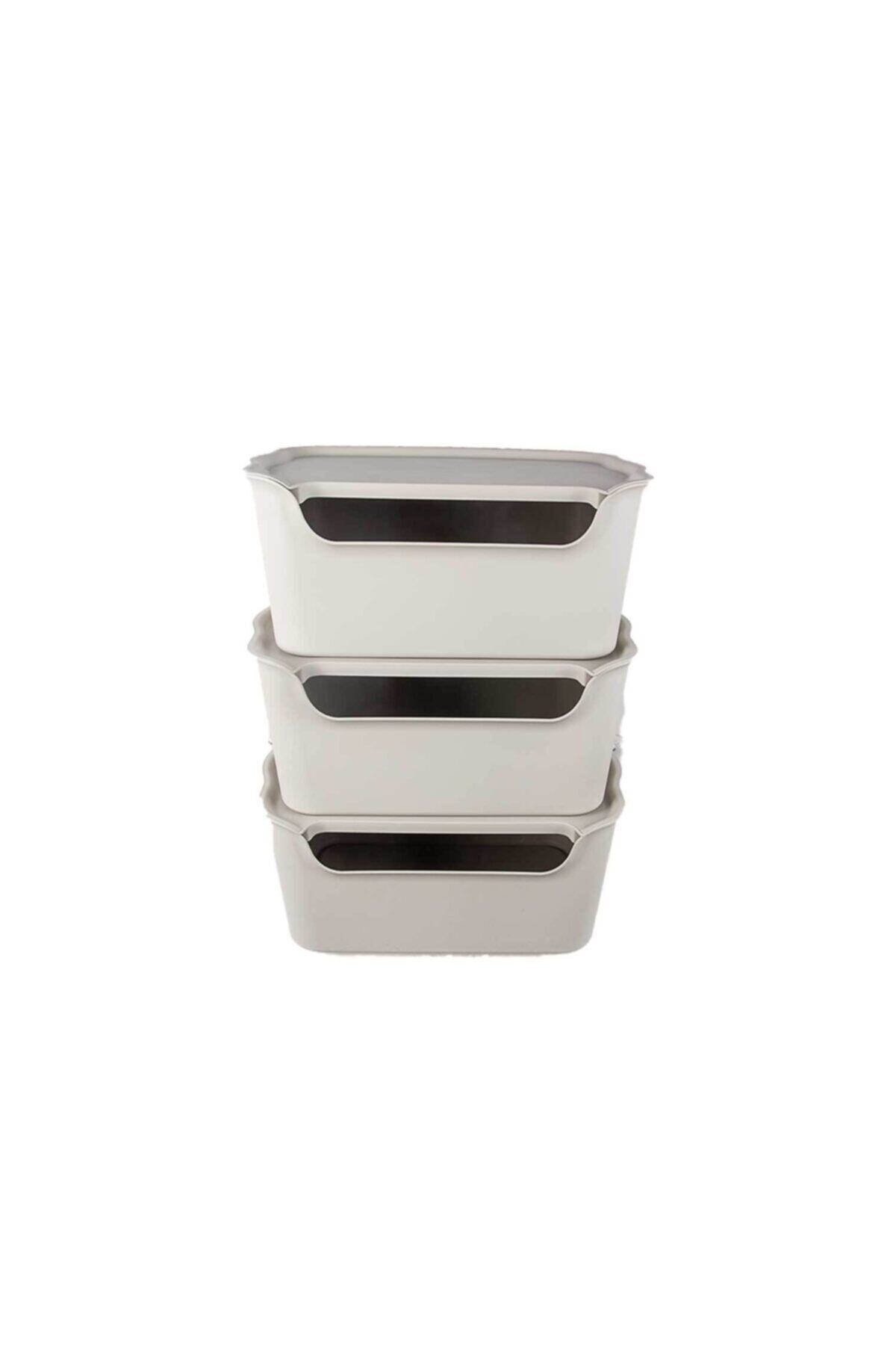 QUTU-Beige Set of 3 - 15L Qatli Organizing Box 3