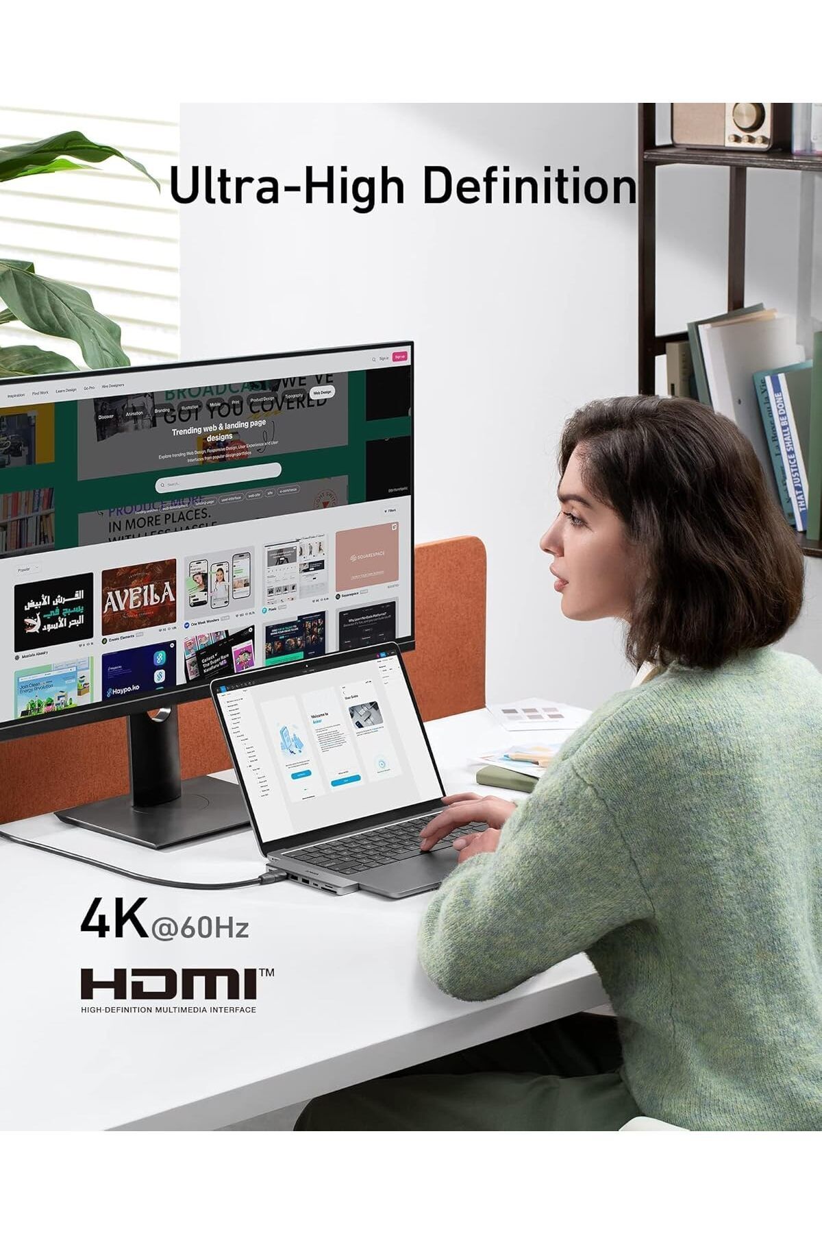 Anker-USB C Hub for MacBook, 547 USB-C Hub (7-in-2), Compatible with Thunderbolt 4 USB C Port 5