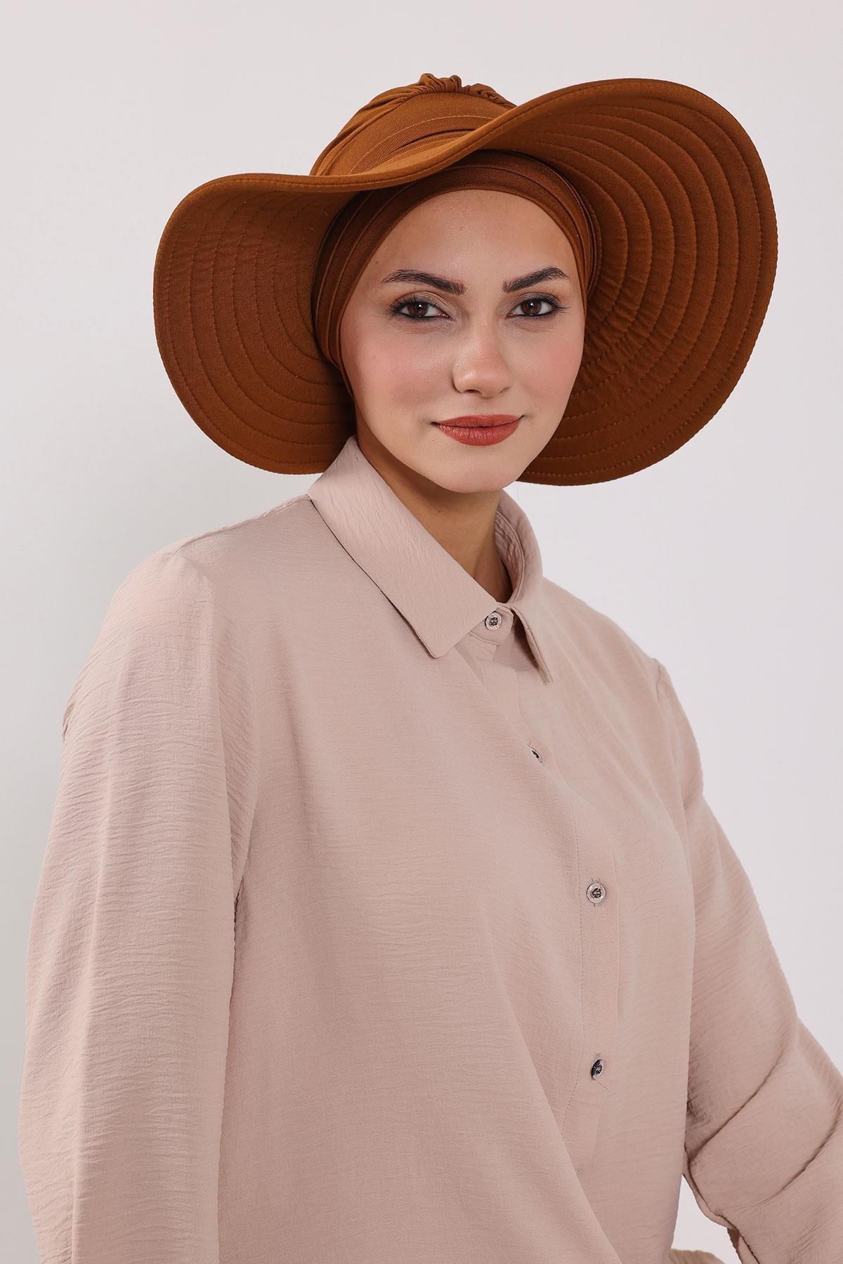 Aisha's Design-Removable Combed Bonnet Turban with Bow Knot on the Back, S-4 6