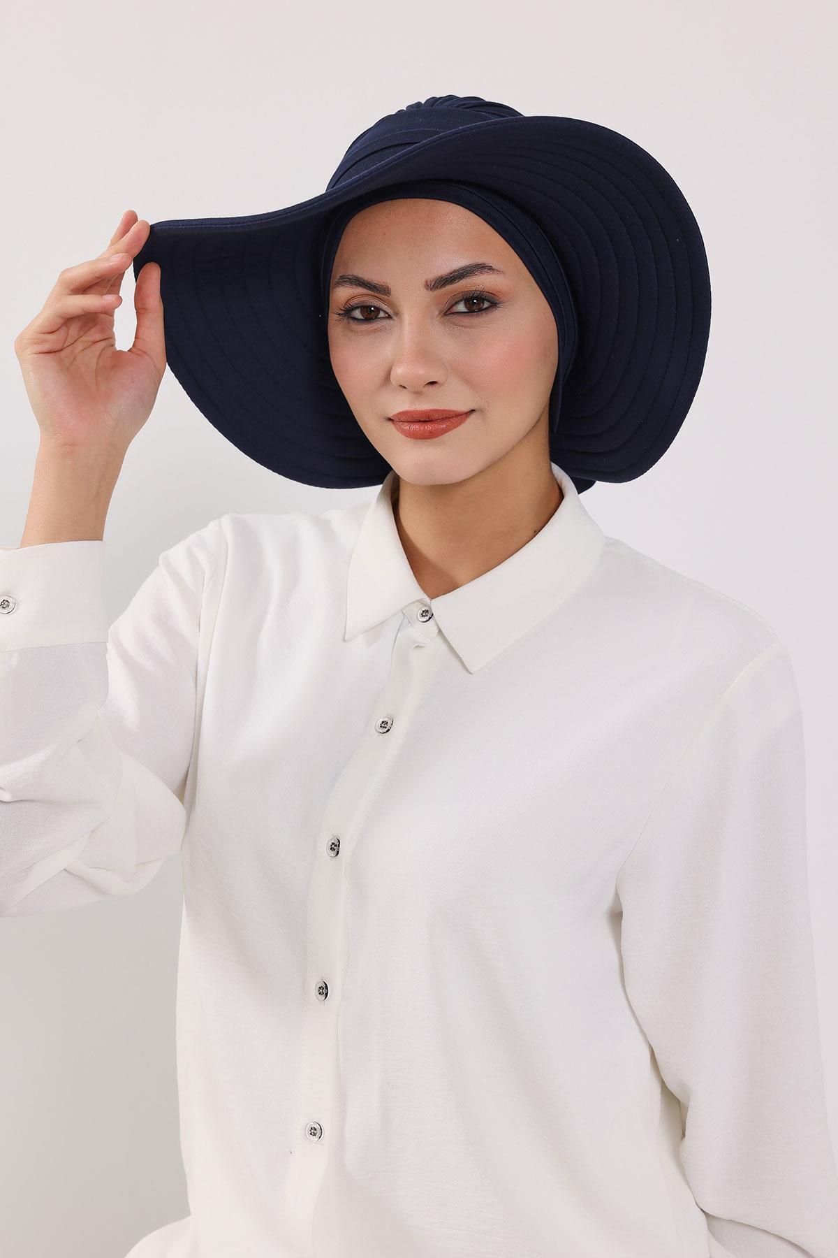 Aisha's Design-Removable Combed Bonnet Turban with Bow Knot on the Back, S-4 5