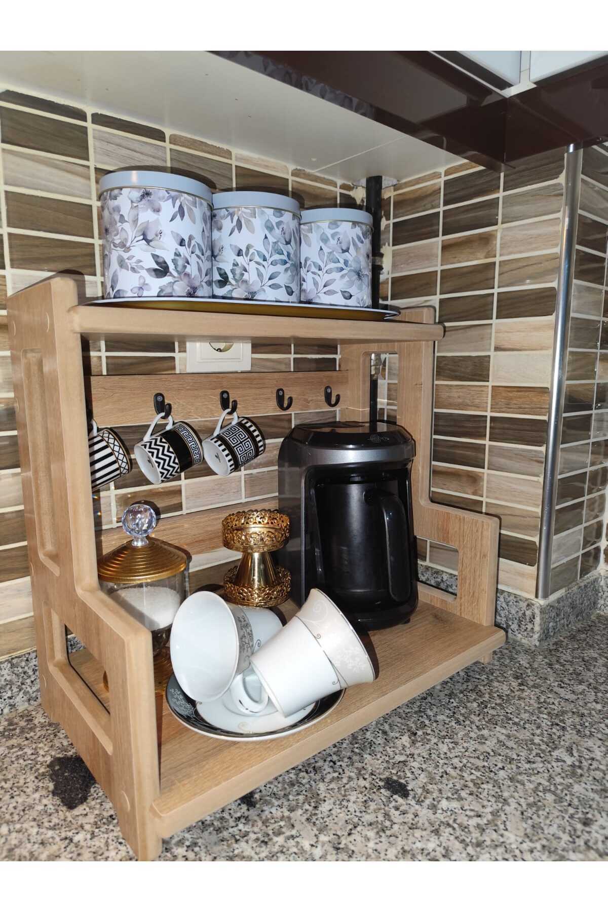Countertop Shelf Coffee Corner Shelf Spice Rack