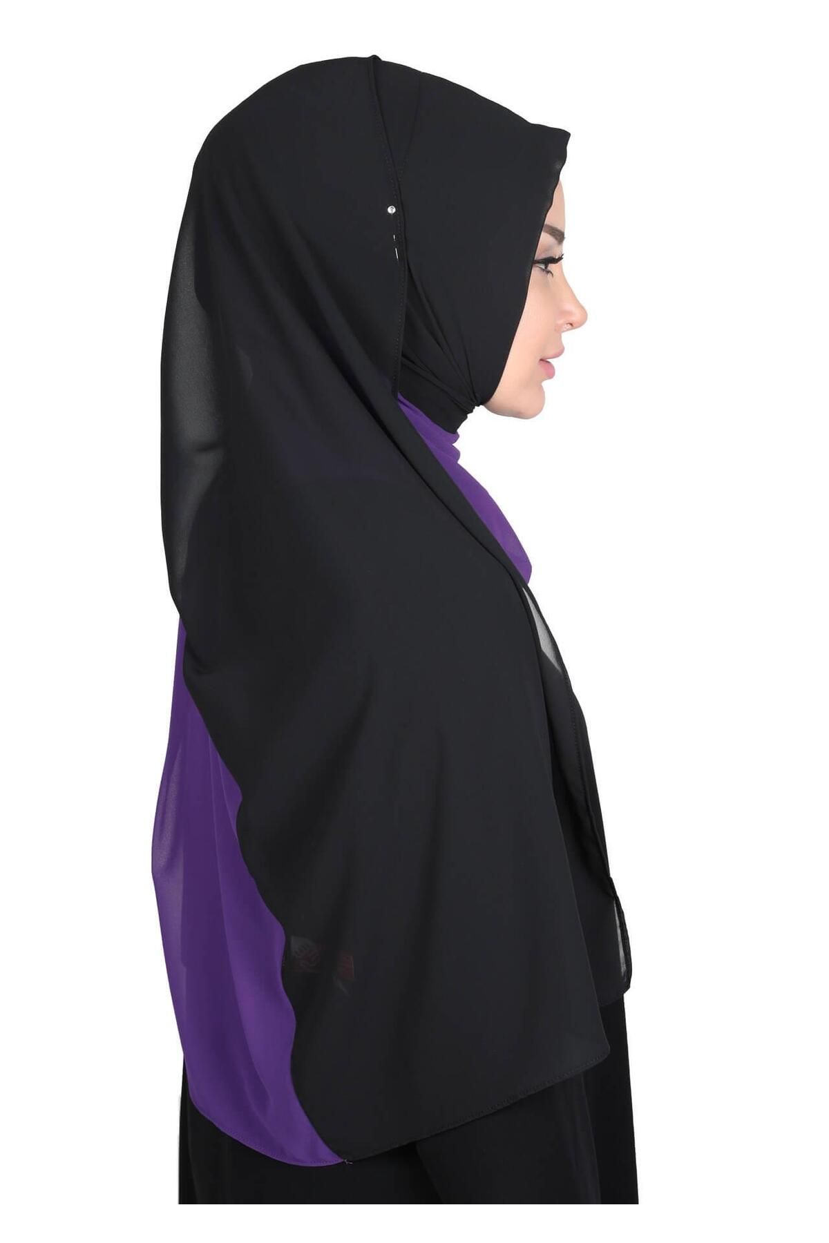 Ayşe Tasarım-Double Color Practical Chiffon Shawl,Ps-102 6