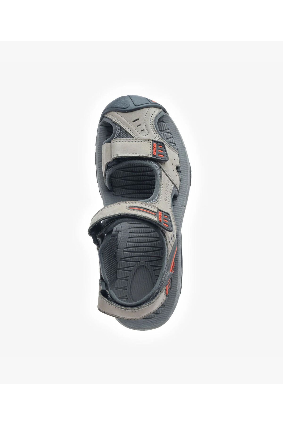 Greyder-Women's Light Gray Genuine Leather Sandals 5Y2Cs30644 4