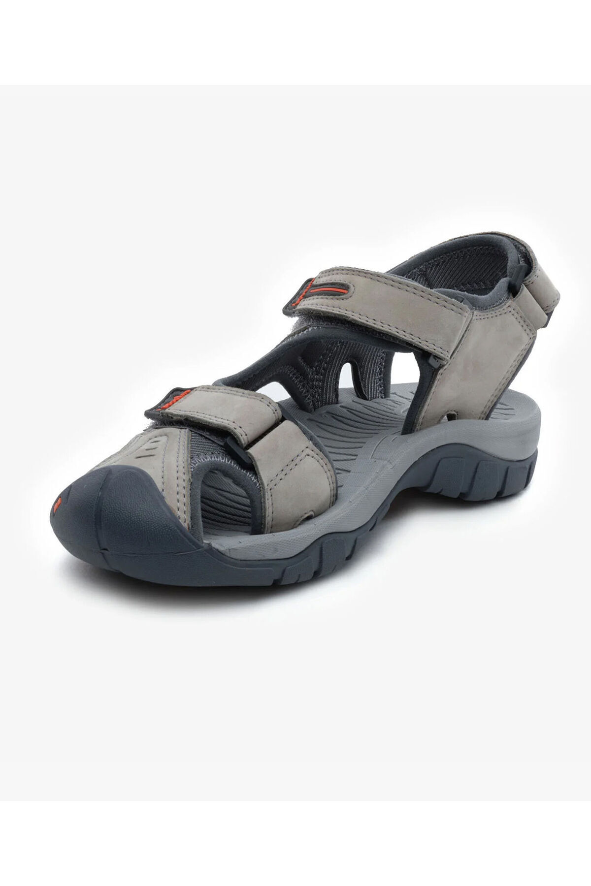 Greyder-Women's Light Gray Genuine Leather Sandals 5Y2Cs30644 3