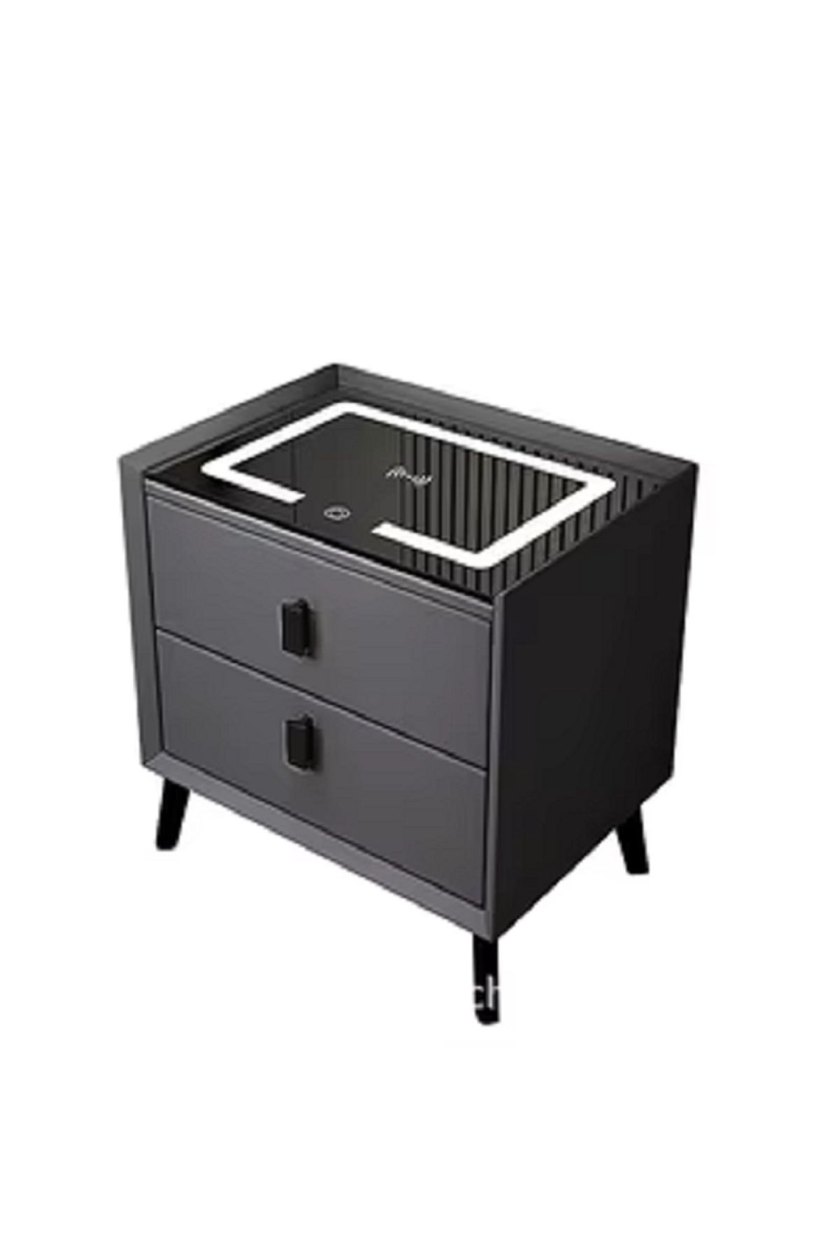 Unbranded/Generic-Smart bedside table with LED lighting, wireless and USB charging, Bluetooth speaker, 3 drawers 1