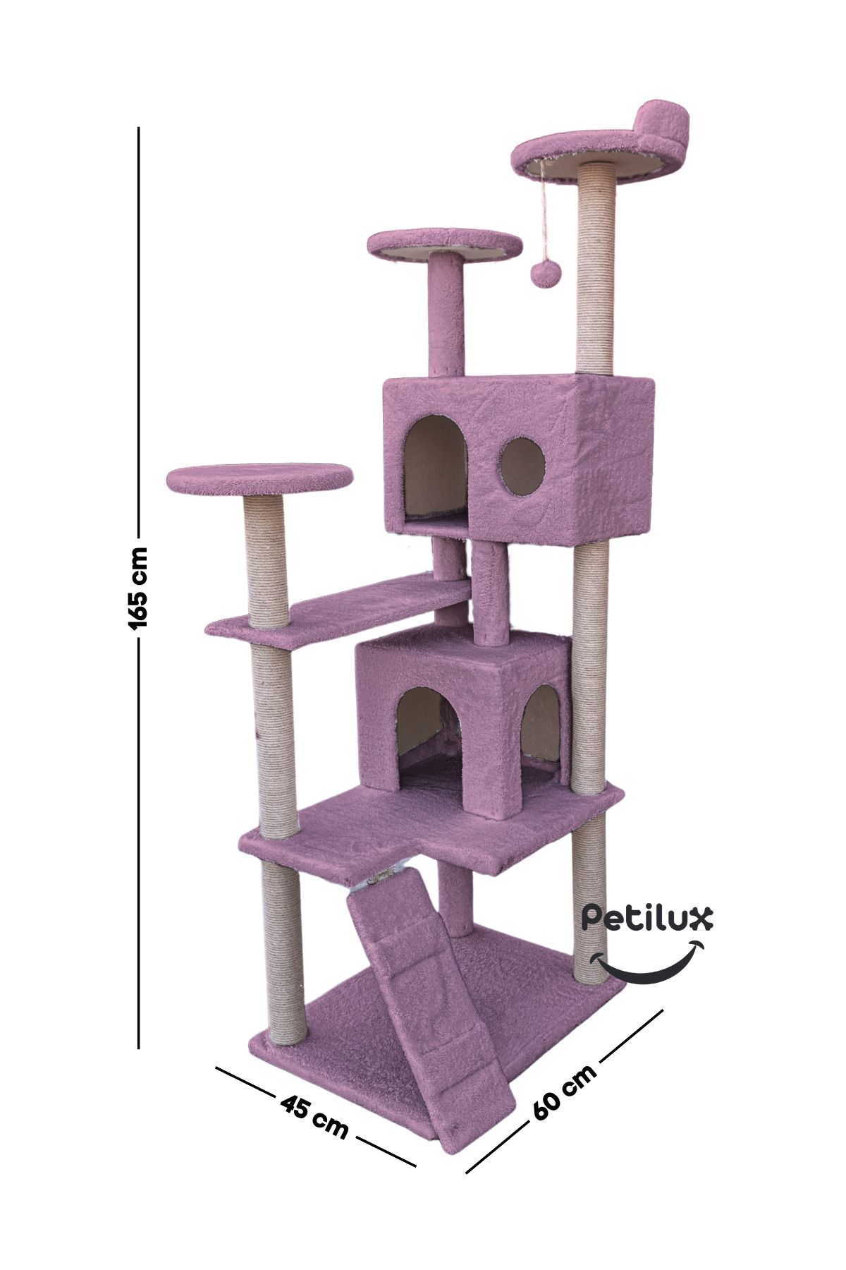 Petilux-Multi-Storey Cat House and Scratching Tower Cat Play and Rest Area with Jute Drawstring Scratching Area 5