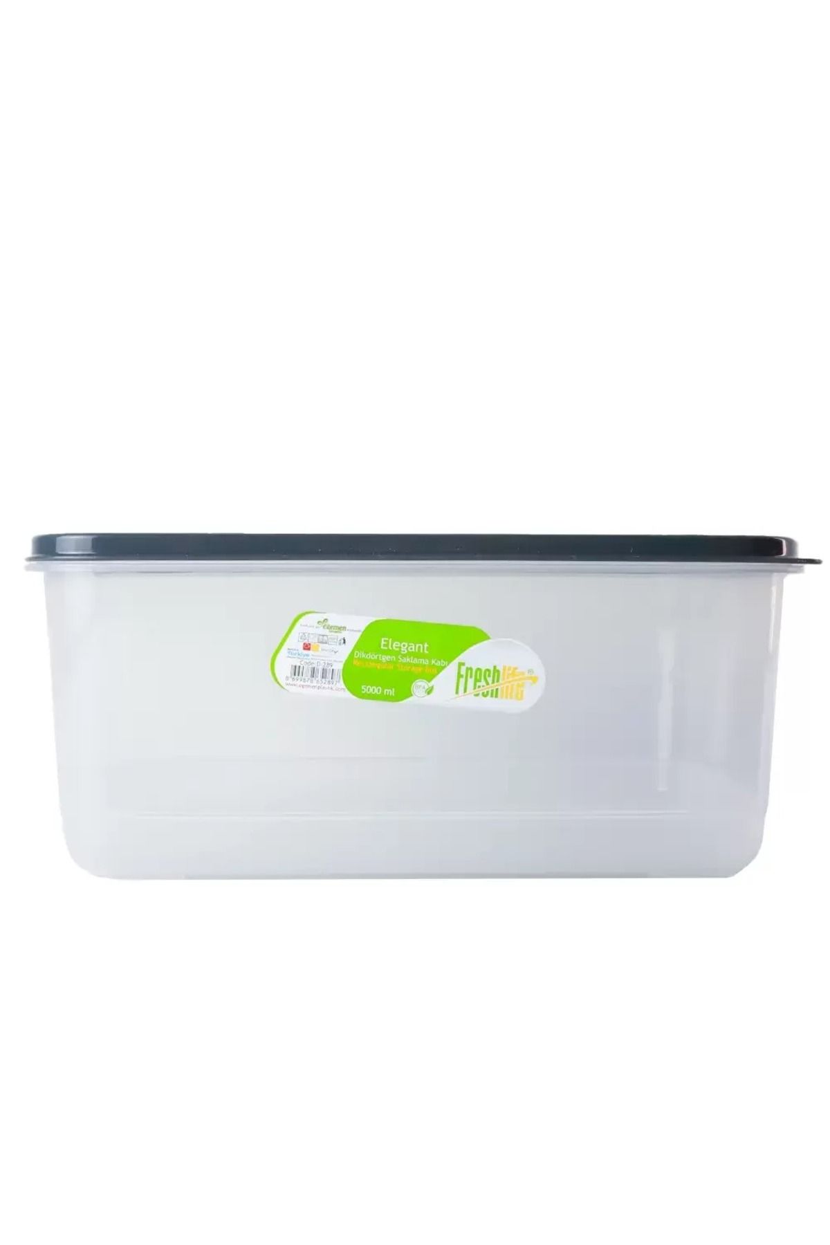 Freshlife-Elegant Rectangular Gray Storage Box & Container with Lid – 500ml Capacity 1