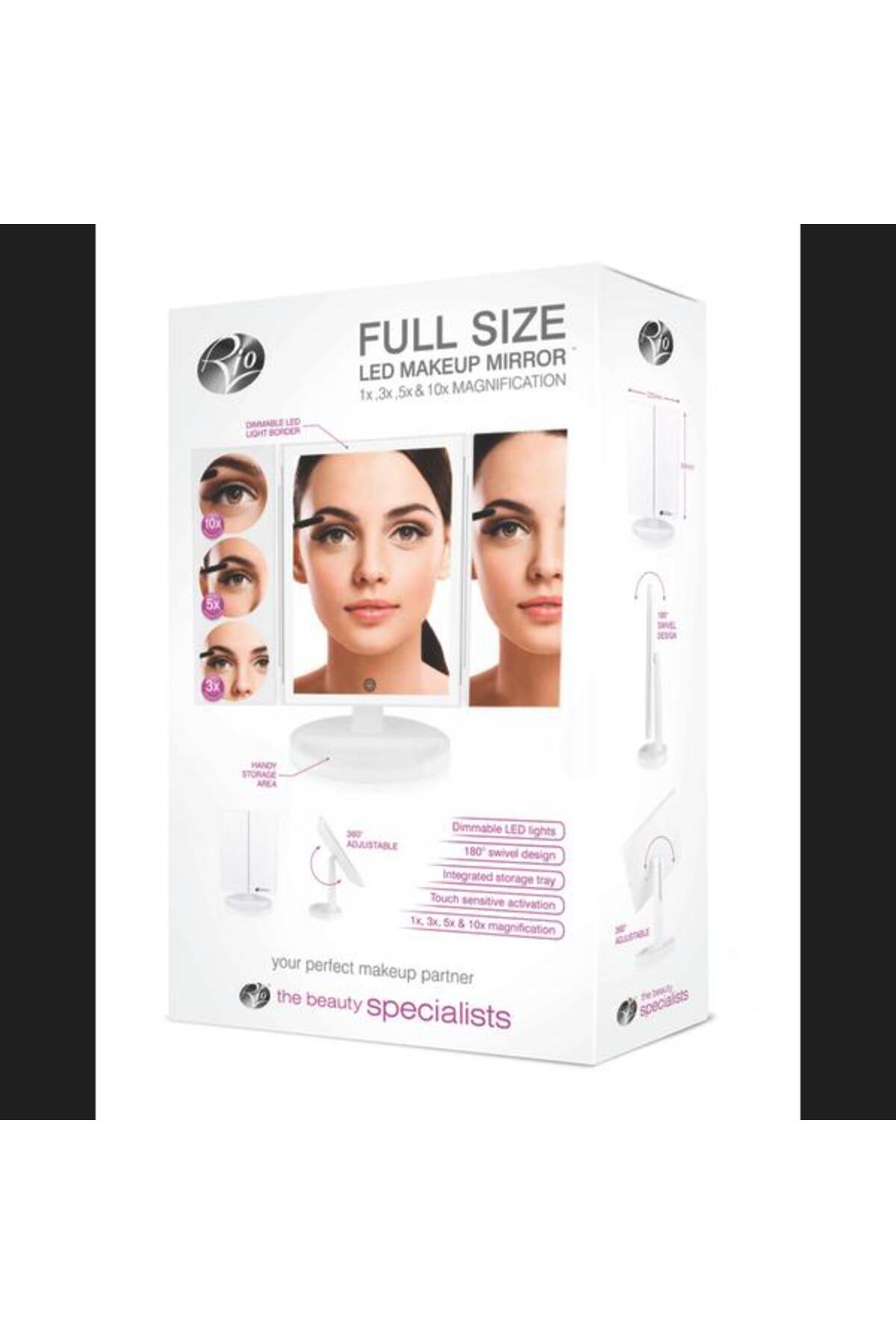 Rio-Cosmetic Mirror MMFD with LED Lighting, 180° Rotation, 2x and 3x Zoom, Touch Control, Adjustabl 7