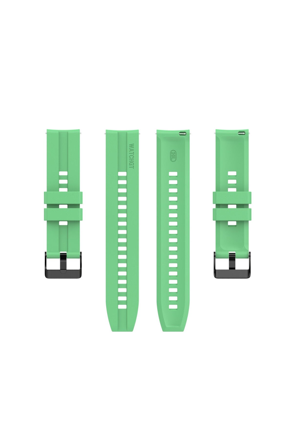 eR D L-Silicone strap compatible with Huawei GT 2, 42mm, mint green, strap width 20mm, eR D L 3
