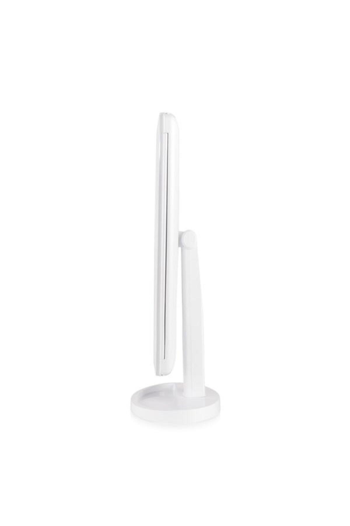 Rio-Foldable Cosmetic Mirror MMFS with LED Lighting, Adjustable Tilt and 360° Rotation, Zoom Levels 4