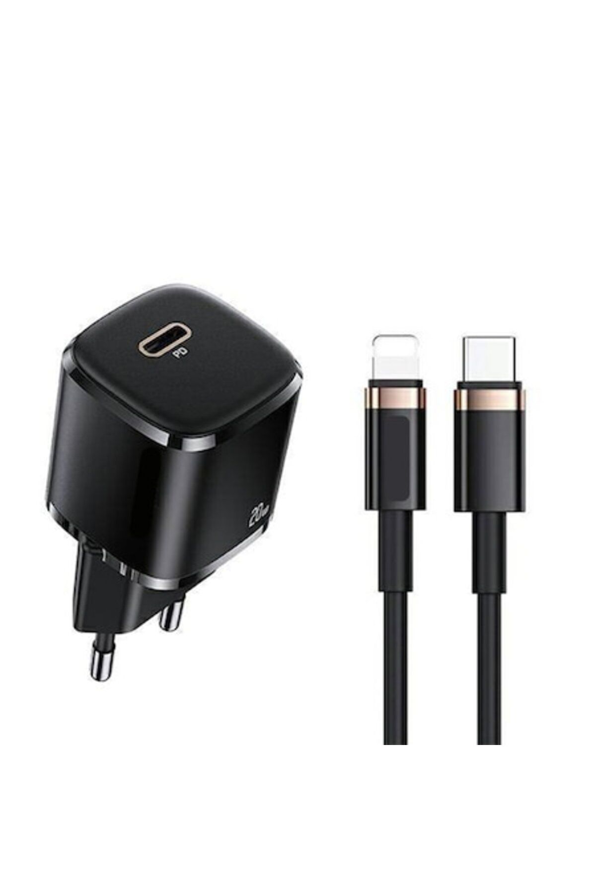 Bibilel-Set încărcător PD 20W + cablu de date USB-C la Lightning 1,2 m, Negru, KOF-BBL5912 1