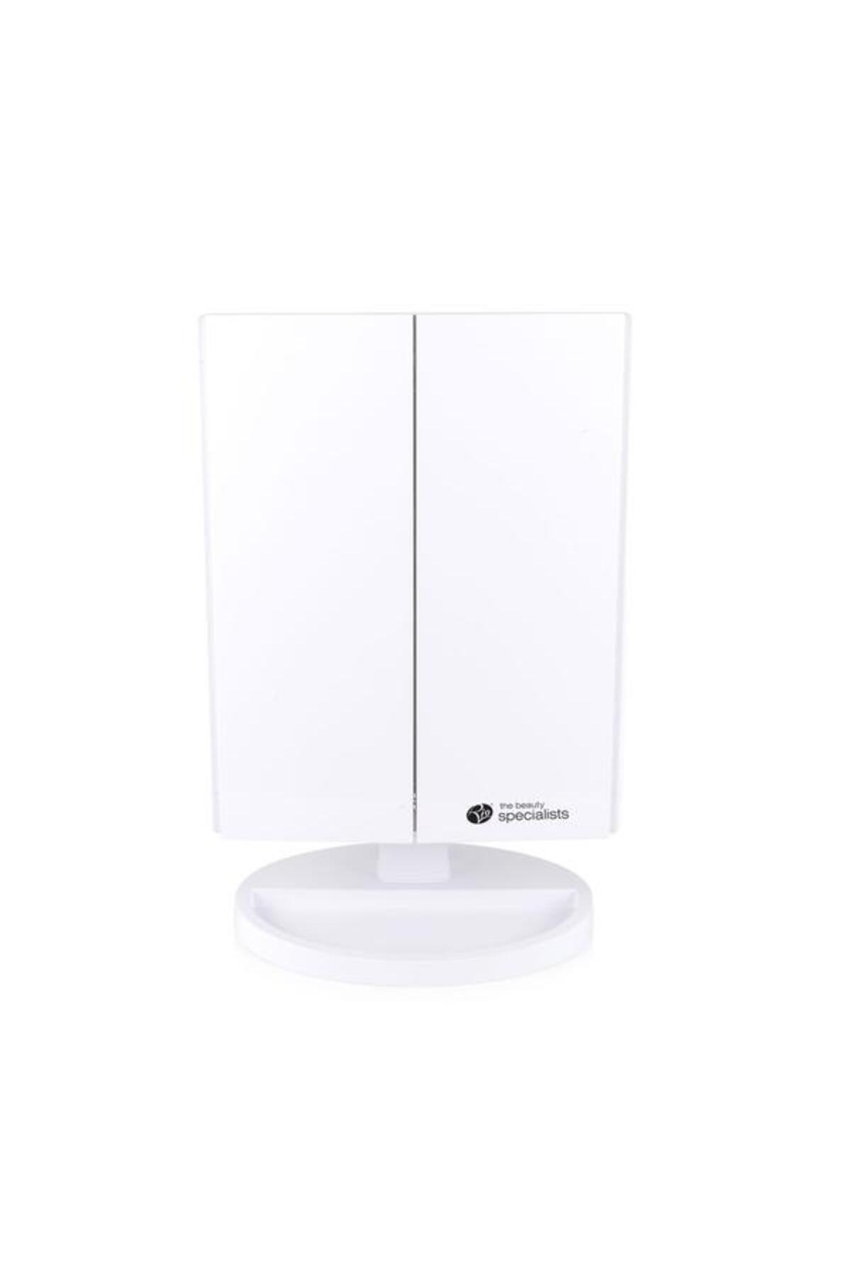 Rio-Foldable Cosmetic Mirror MMFS with LED Lighting, Adjustable Tilt and 360° Rotation, Zoom Levels 5