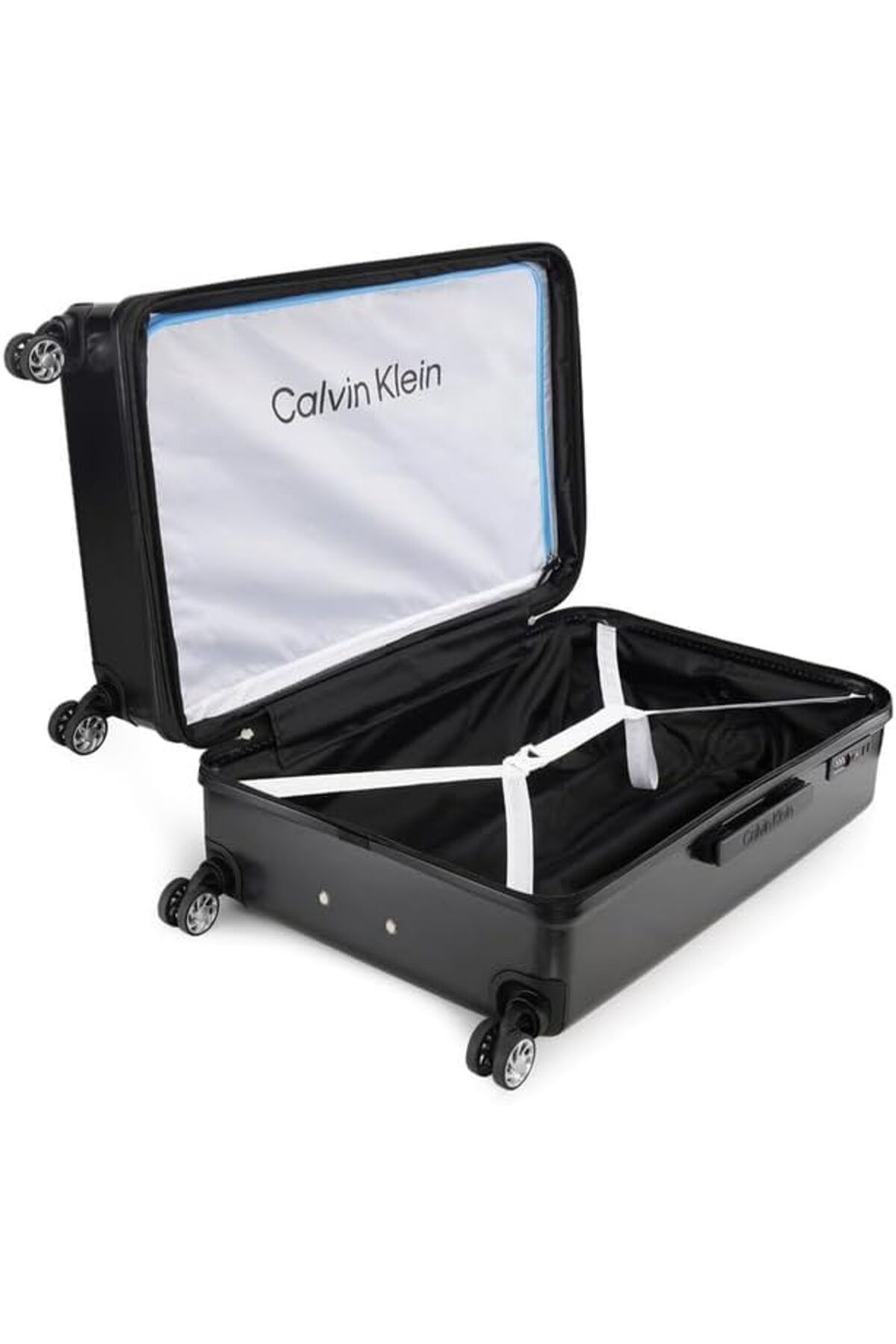 Calvin Klein-EST. in NYC Hard Luggage Lightweight Spinner Suitcase with TSA Lock (Black, Set of 3) 7