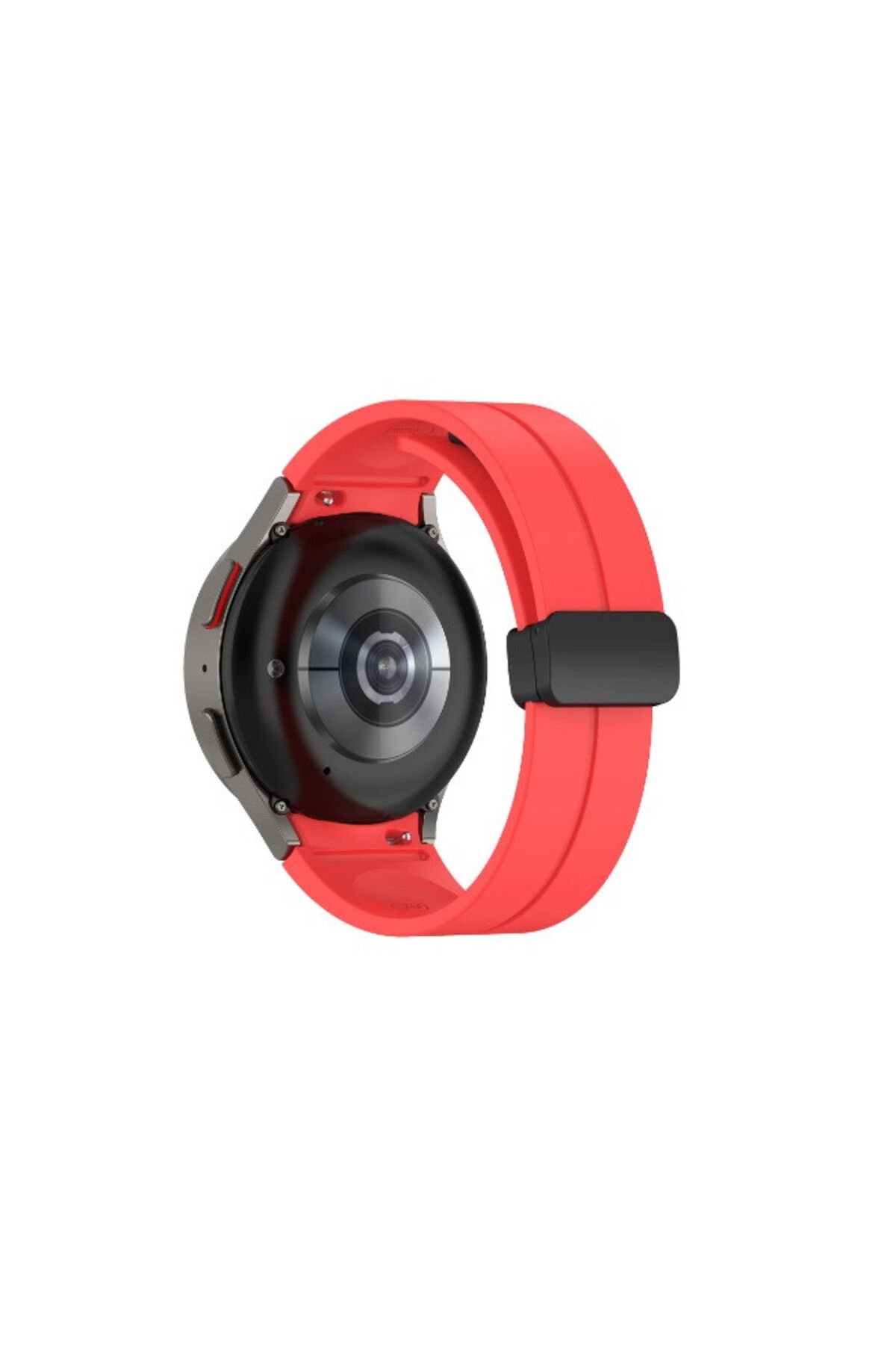 eR D L-Silicone strap compatible with Samsung Galaxy Watch 5, 4, 5 Pro, 4 Classic, red, strap width 20mm 3