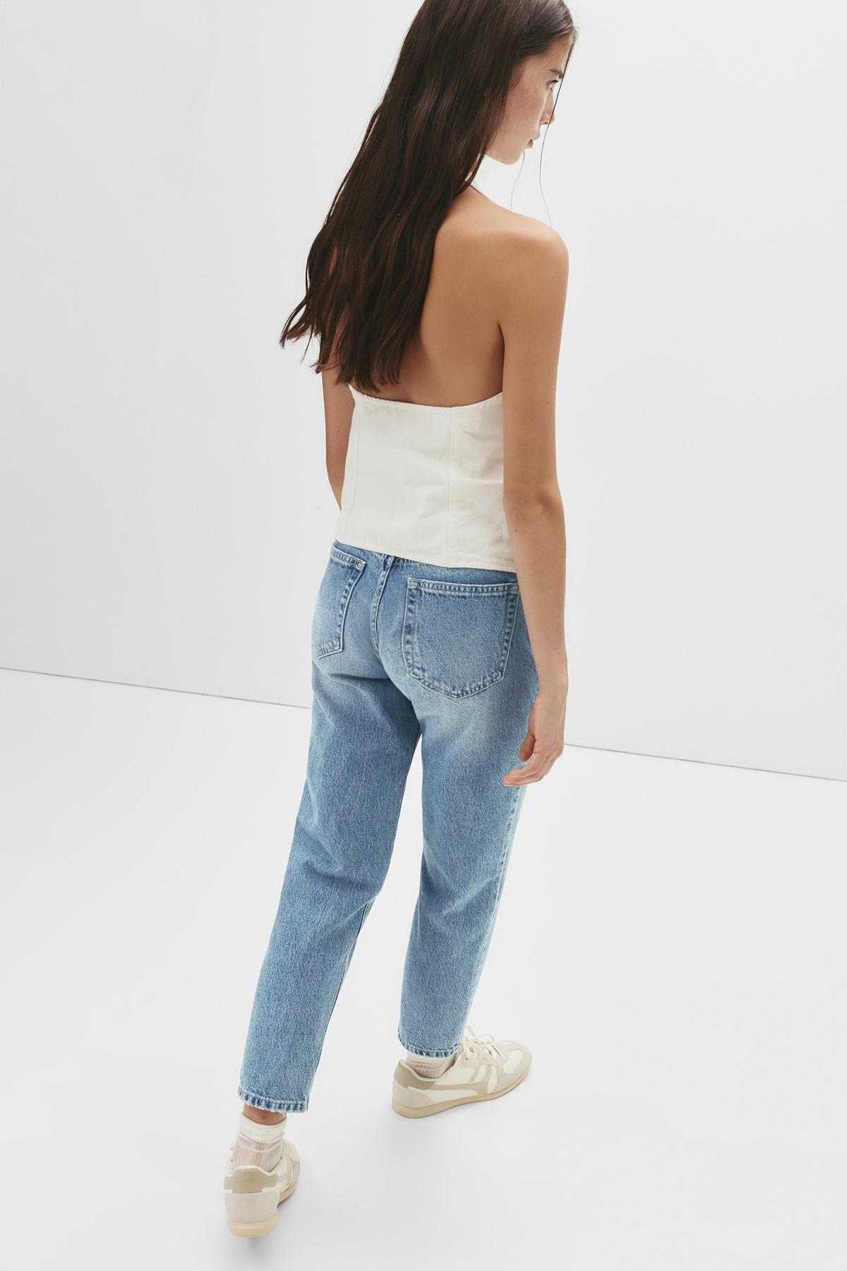 Pull & Bear  Mom fit yüksek bel jean - Görsel 3