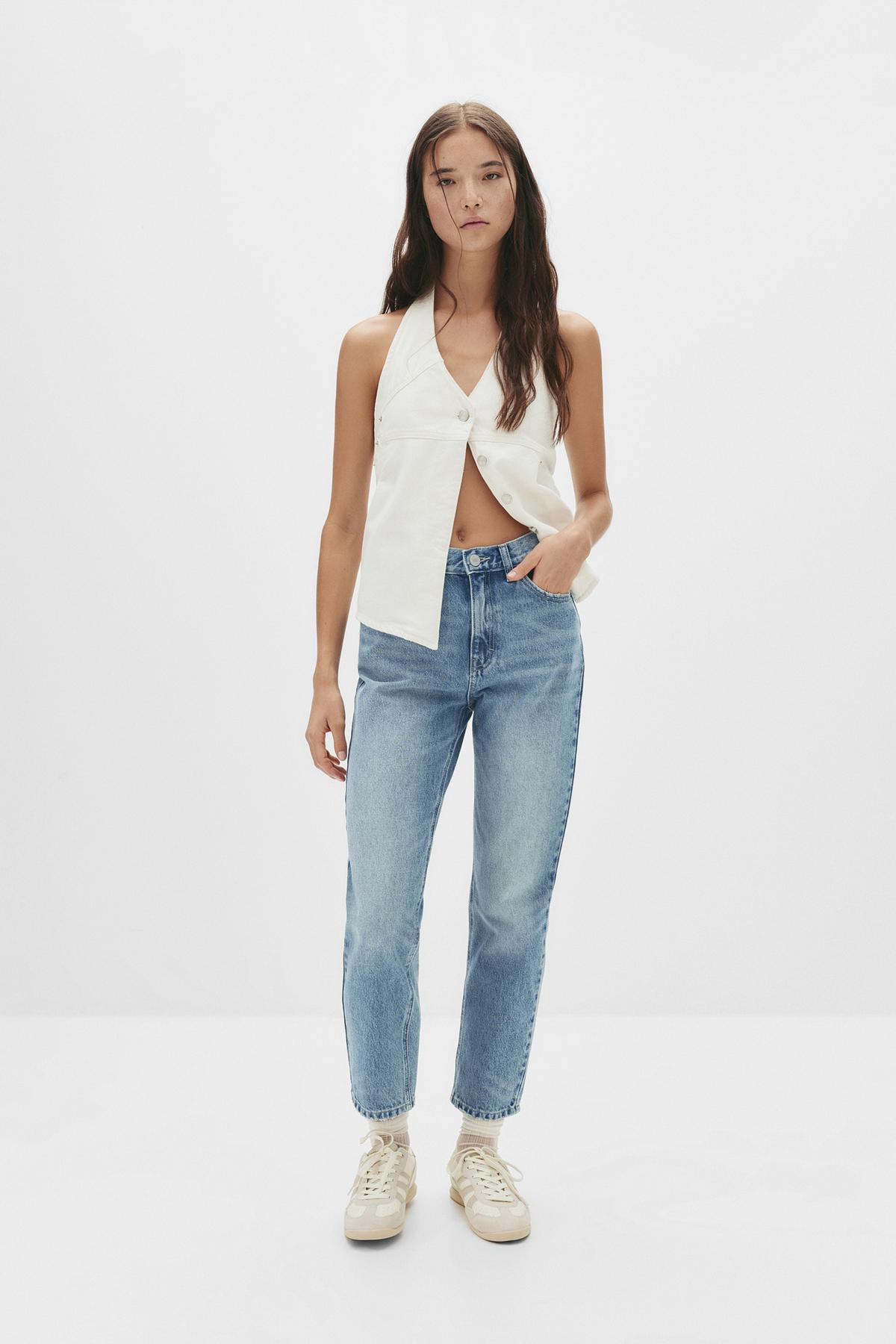 Pull & Bear  Mom fit yüksek bel jean - Görsel 2