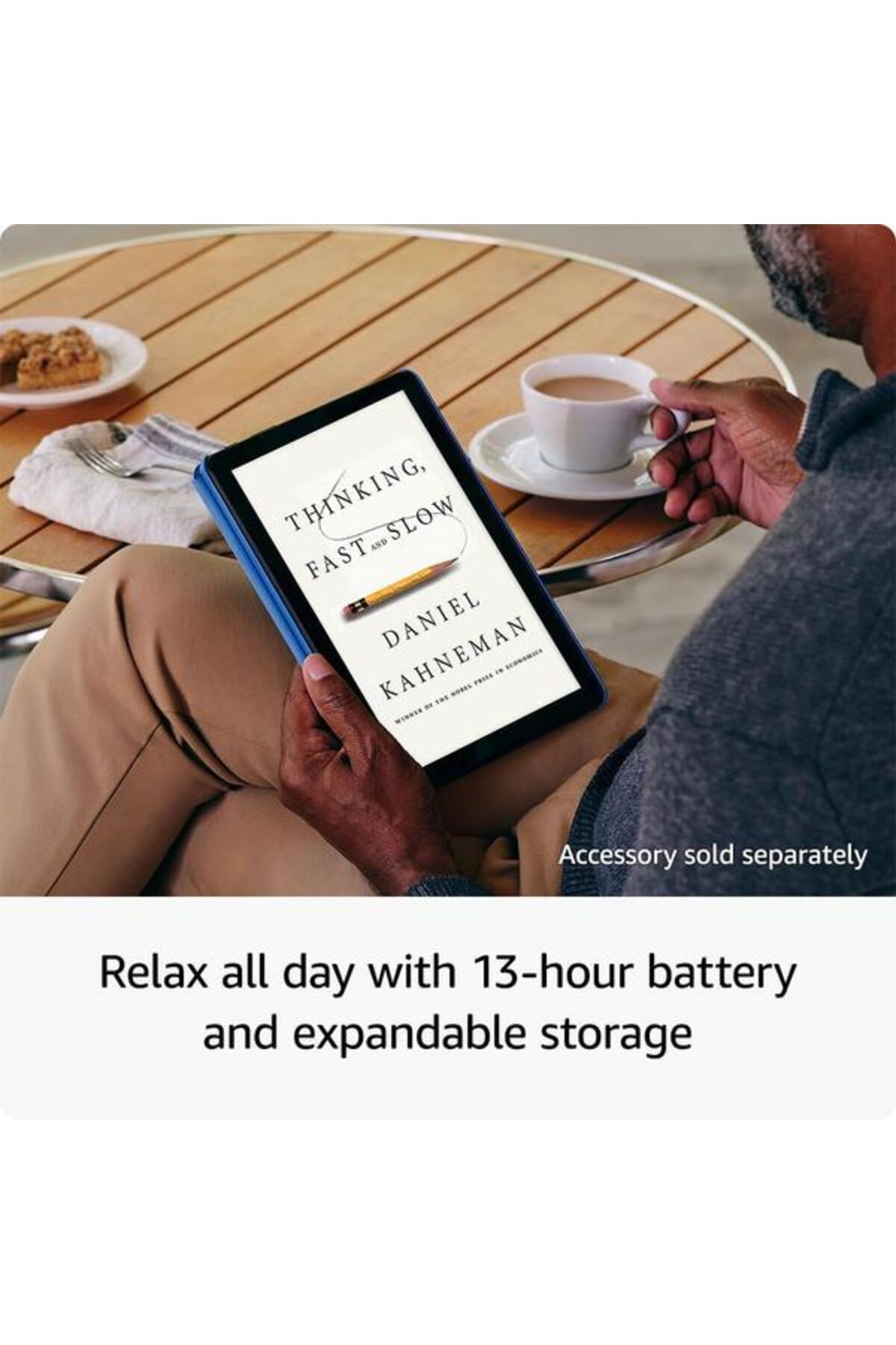 Amazon-Fire HD 10 (2023), ARM Cortex Octa-Core, 10.1" FHD, 3GB RAM, 32GB Storage, 5MP, Wi-Fi, Fire O 5