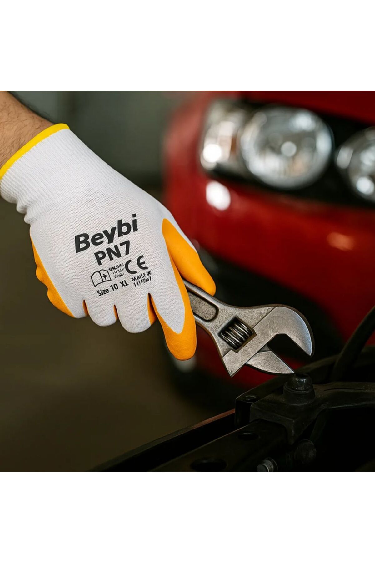 MG HOME-2 Pieces Code Pn7 Beybi Work Gloves Repair Gloves Code Beybi Pn7 Polyester Knitted 3