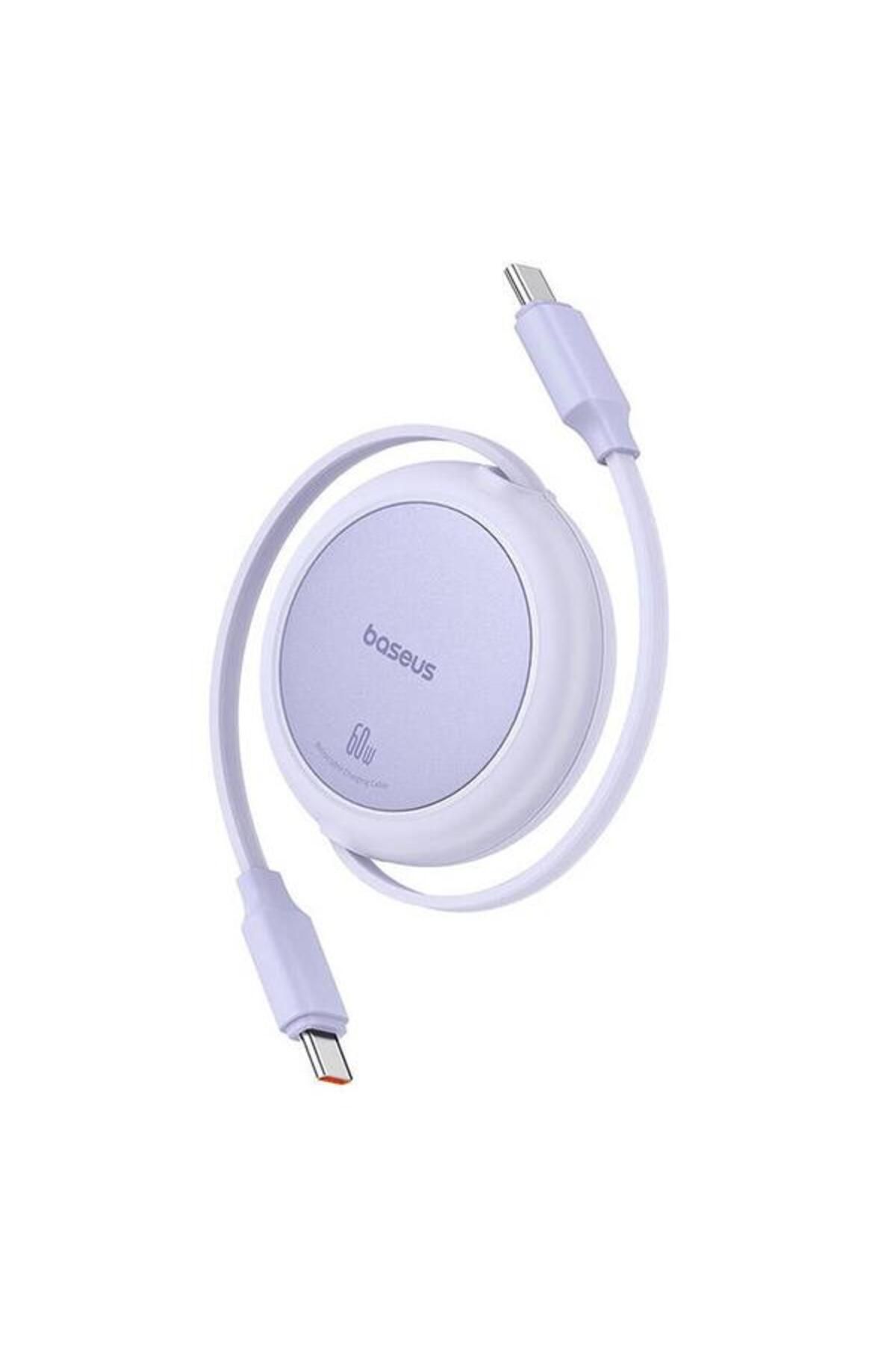 Baseus-Cablu USB Free2Pull Mini USB-C la USB-C de 60 W, 1 m (Violet) 1