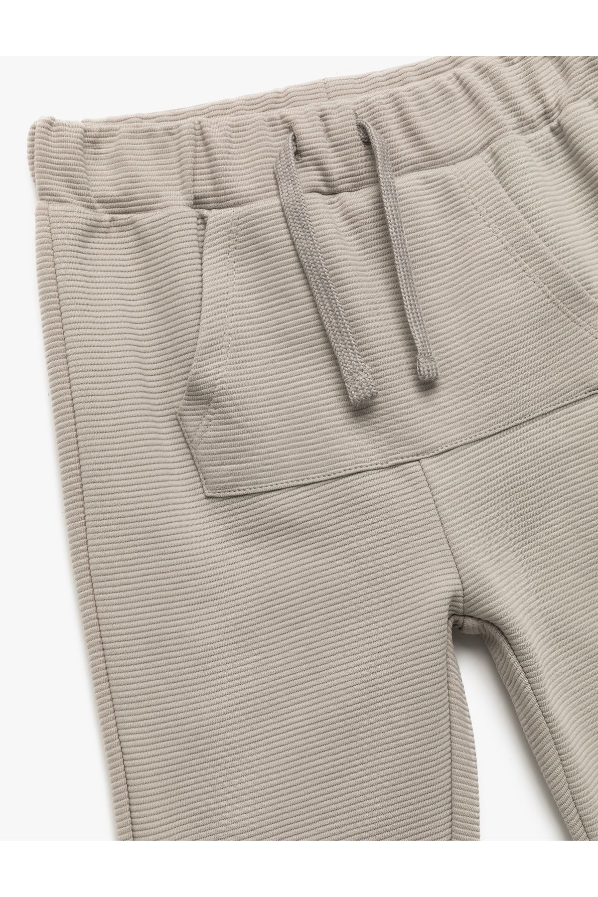 Koton-Cotton Jogger Sweatpants with Kangaroo Pocket and Elastic Waist 3