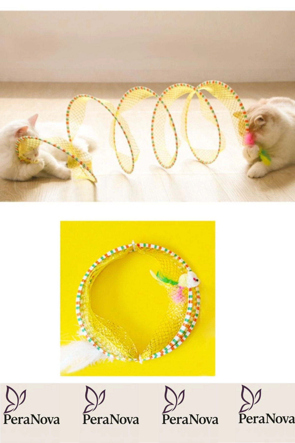 PeraNova-Premium Production Wire Supported Space-Saving Portable Easy Foldable Game Cat Net Tunnel 2
