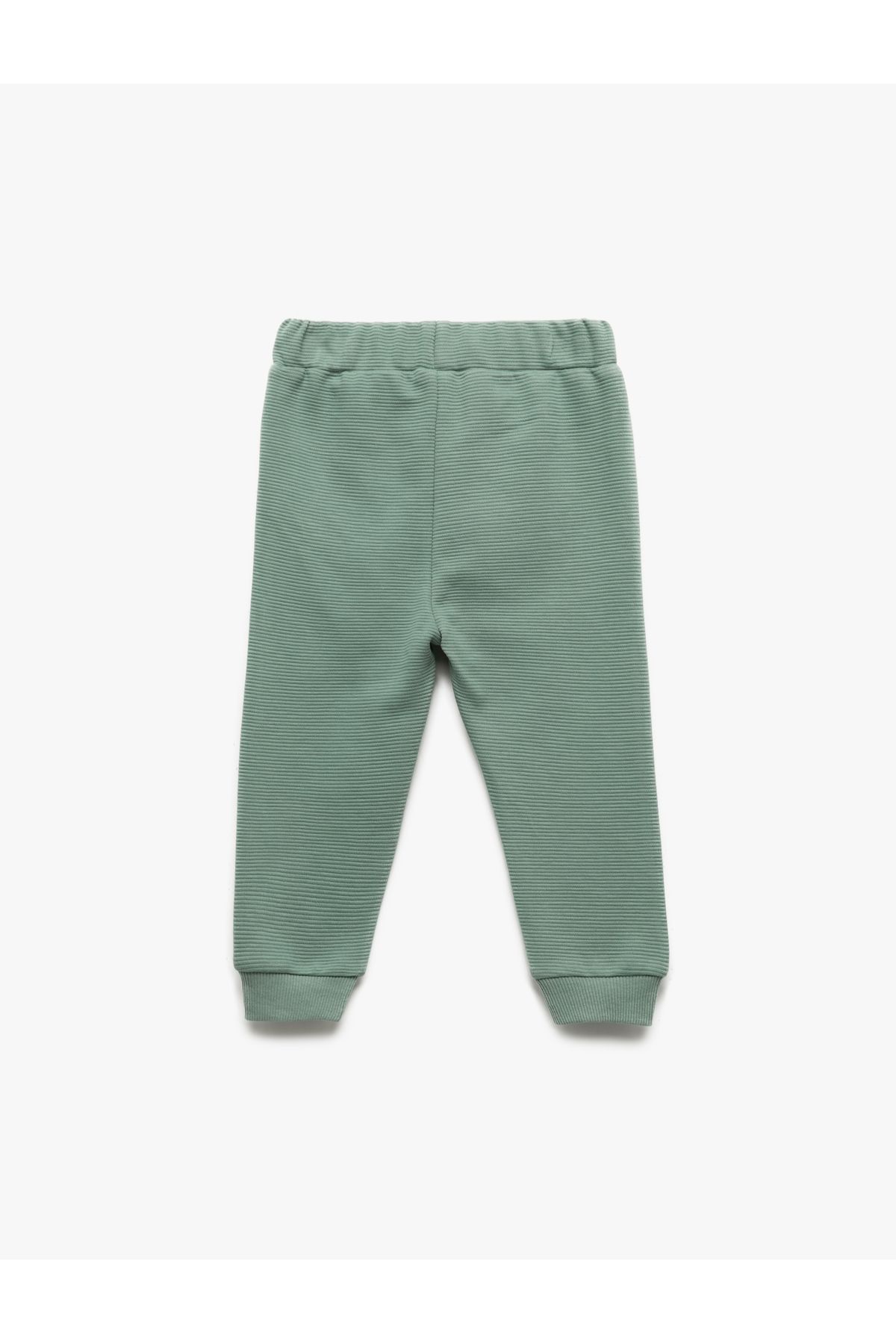 Koton-Cotton Jogger Sweatpants with Kangaroo Pocket and Elastic Waist 2